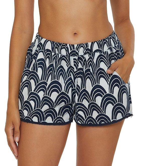 Trina Turk Arches Woven Fringe Trim Swim Cover-Up Shorts Product Image