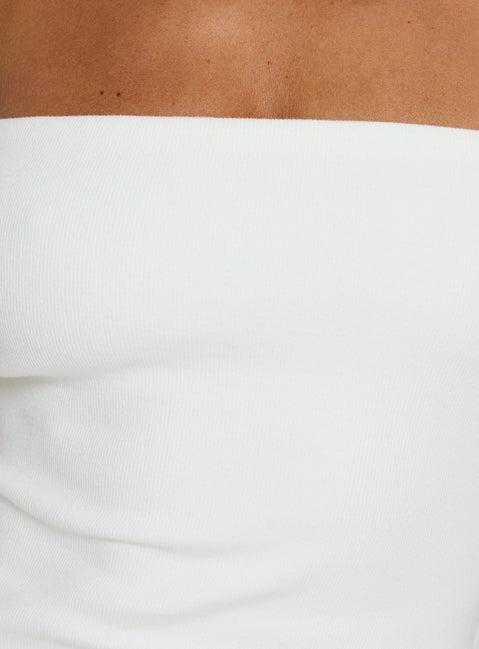 Erroll Drop Waist Knit Maxi Dress White Product Image