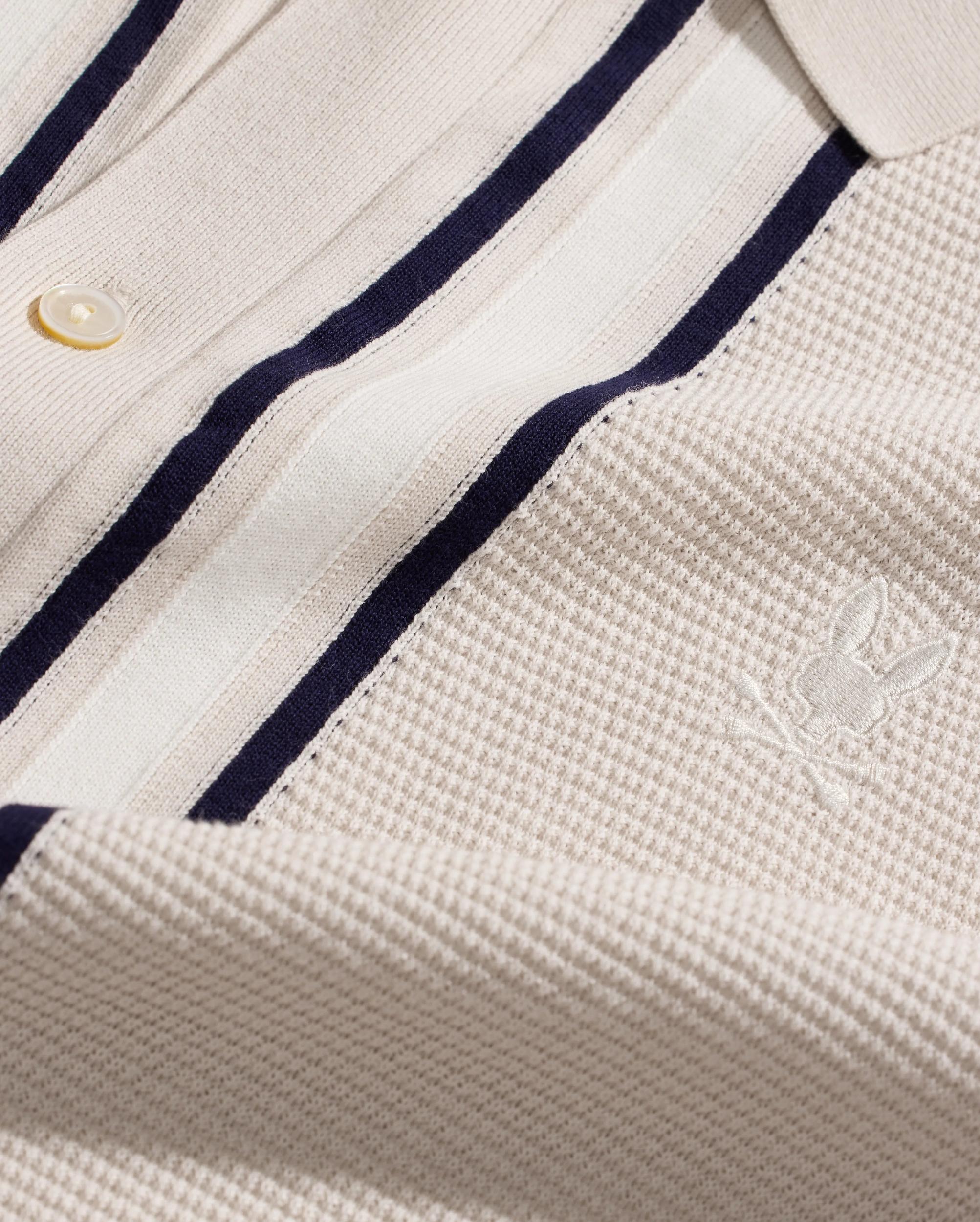 MENS DANNY BORDER STRIPE KNIT SHIRT - MT0400053 Male Product Image