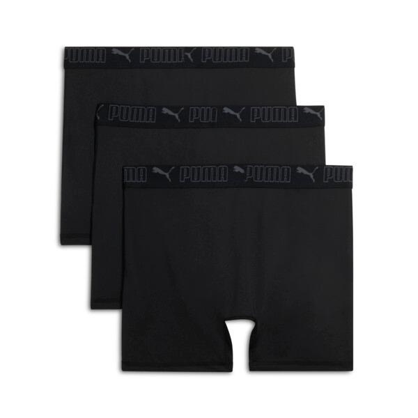 PUMA Men's Training Boxer Briefs 3 Pack in Black/Grey Product Image