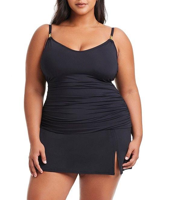 Bleu Rod Beattie Plus Size Kore Floating Underwire Scoop Neck Tankini Swim Top Product Image