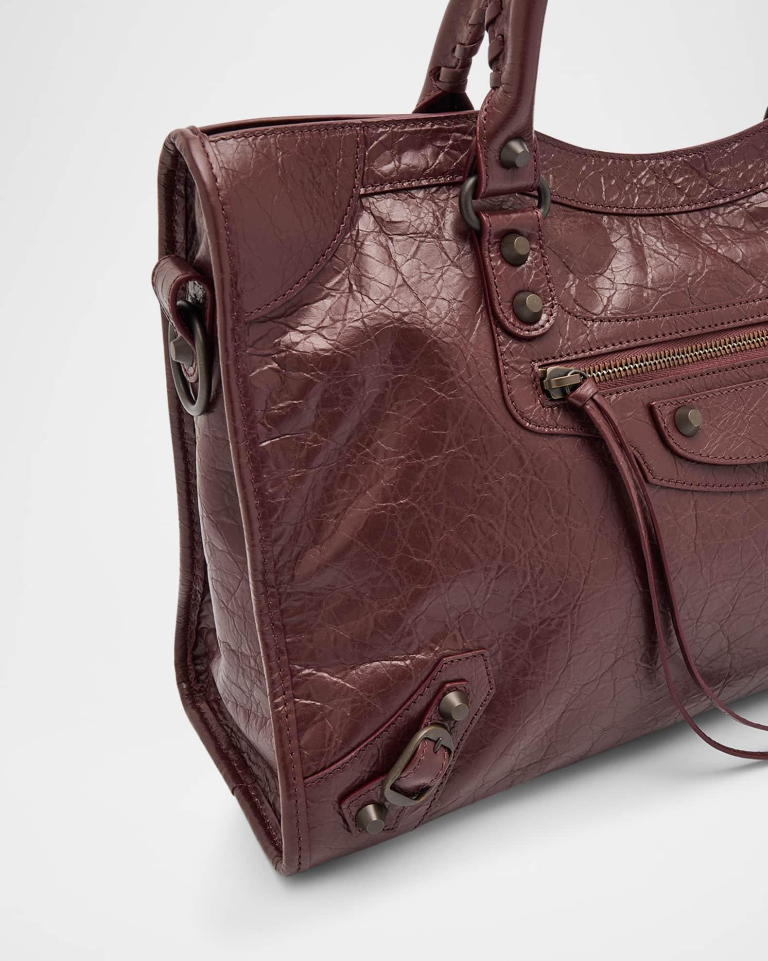 Le City Medium Crinkled Leather Top-Handle Bag Product Image