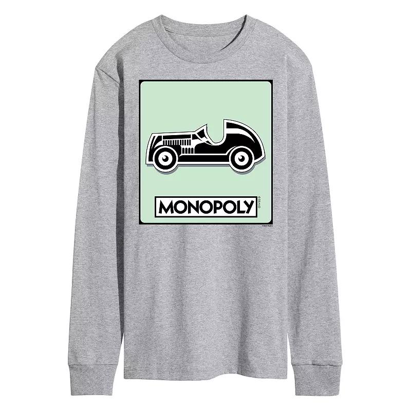 Men's Monopoly Car Game Token Long Sleeve Graphic Tee,  Product Image