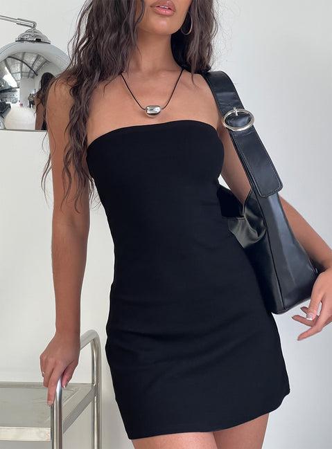 Baseline Strapless Mini Dress Black Product Image