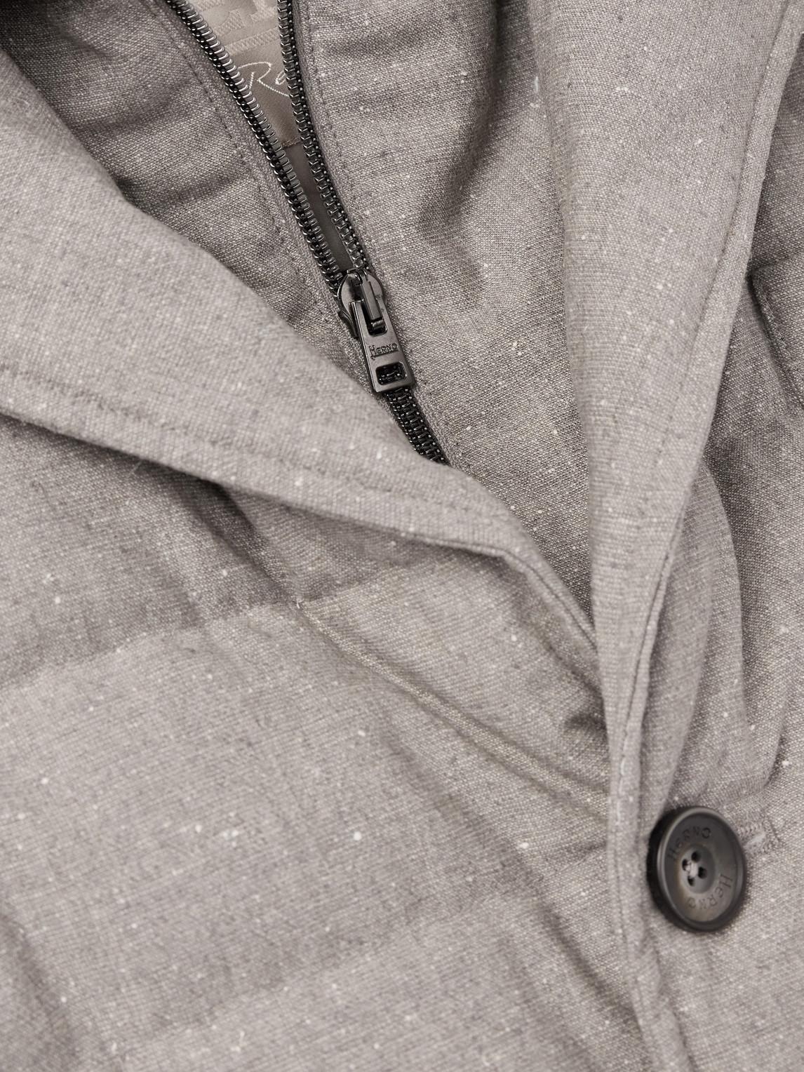 HERNO Convertible Quilted Wool-blend Down Blazer In Gray Product Image