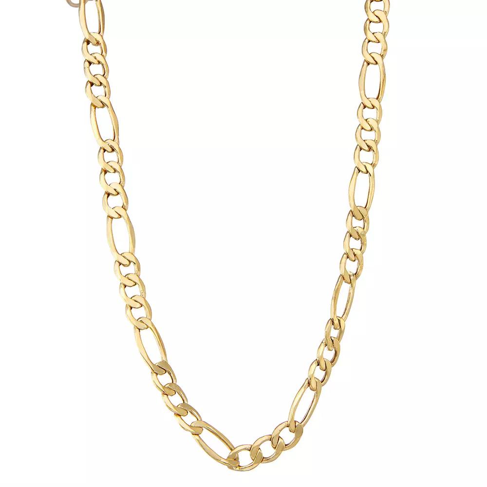 Jordan Blue Mens 14k Gold Figaro Chain Necklace White Product Image