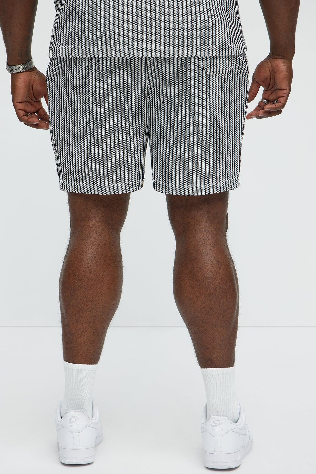 Summit Drawstring Zig Zag Shorts - Grey/combo Product Image