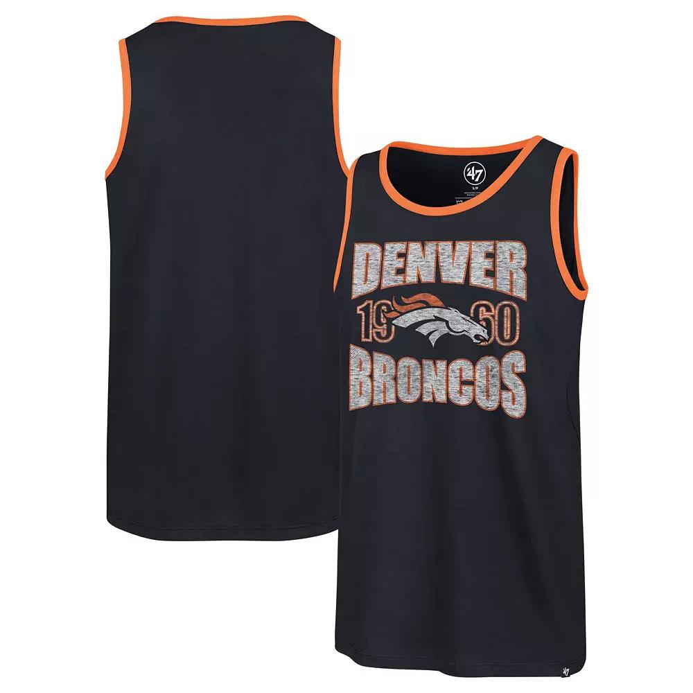 Men's '47 Navy Denver Broncos Upload Franklin Tank Top,  Product Image