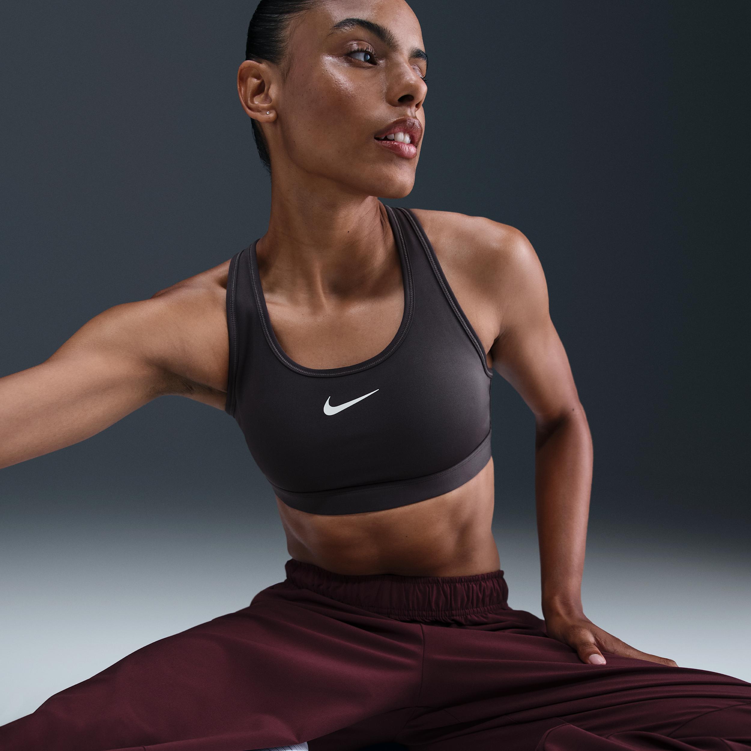 Nike Womens Swoosh Medium Support Padded Sports Bra | DX6821-036 Product Image
