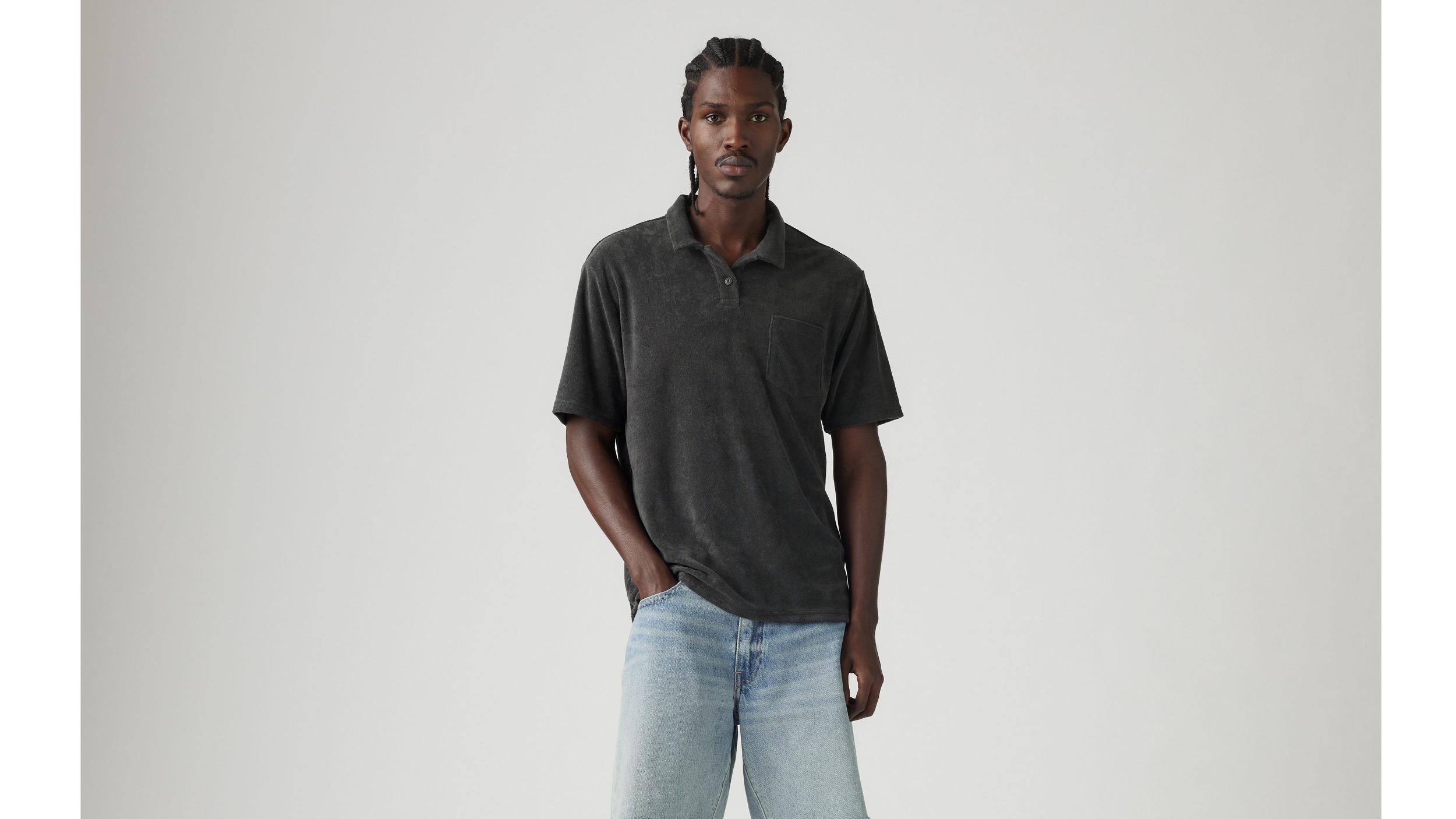 Terry Pocket Polo Shirt Product Image