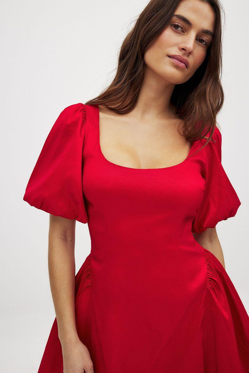 Puff Shoulder Mini Dress Product Image
