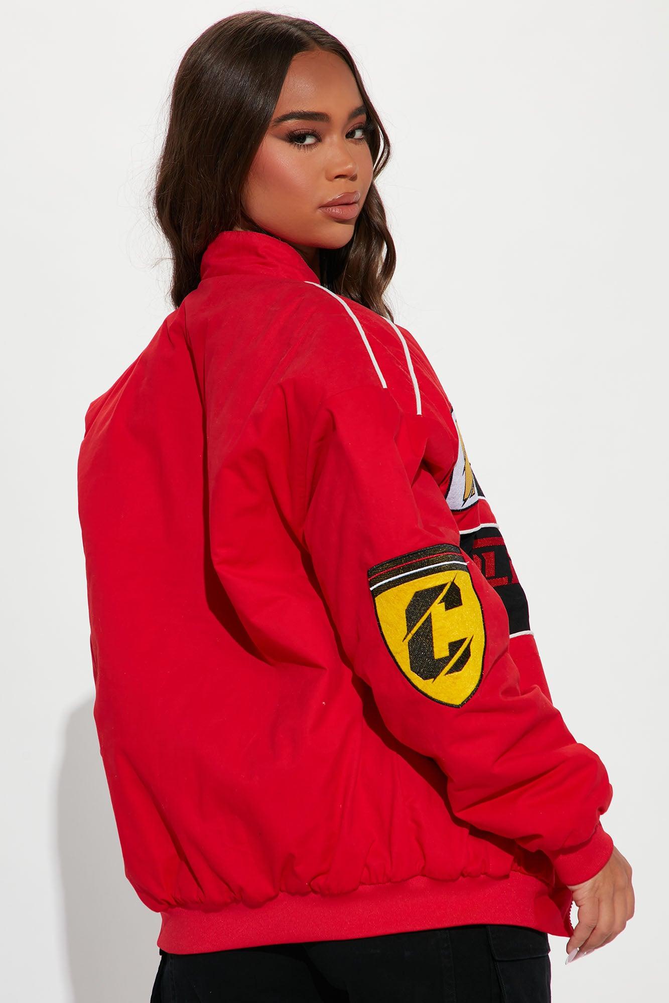 Racing Cali Bomber Jacket - Red Female Product Image