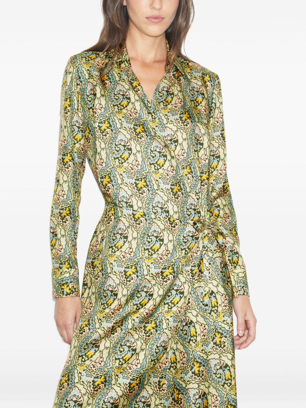 paisley-print wrap dress Product Image