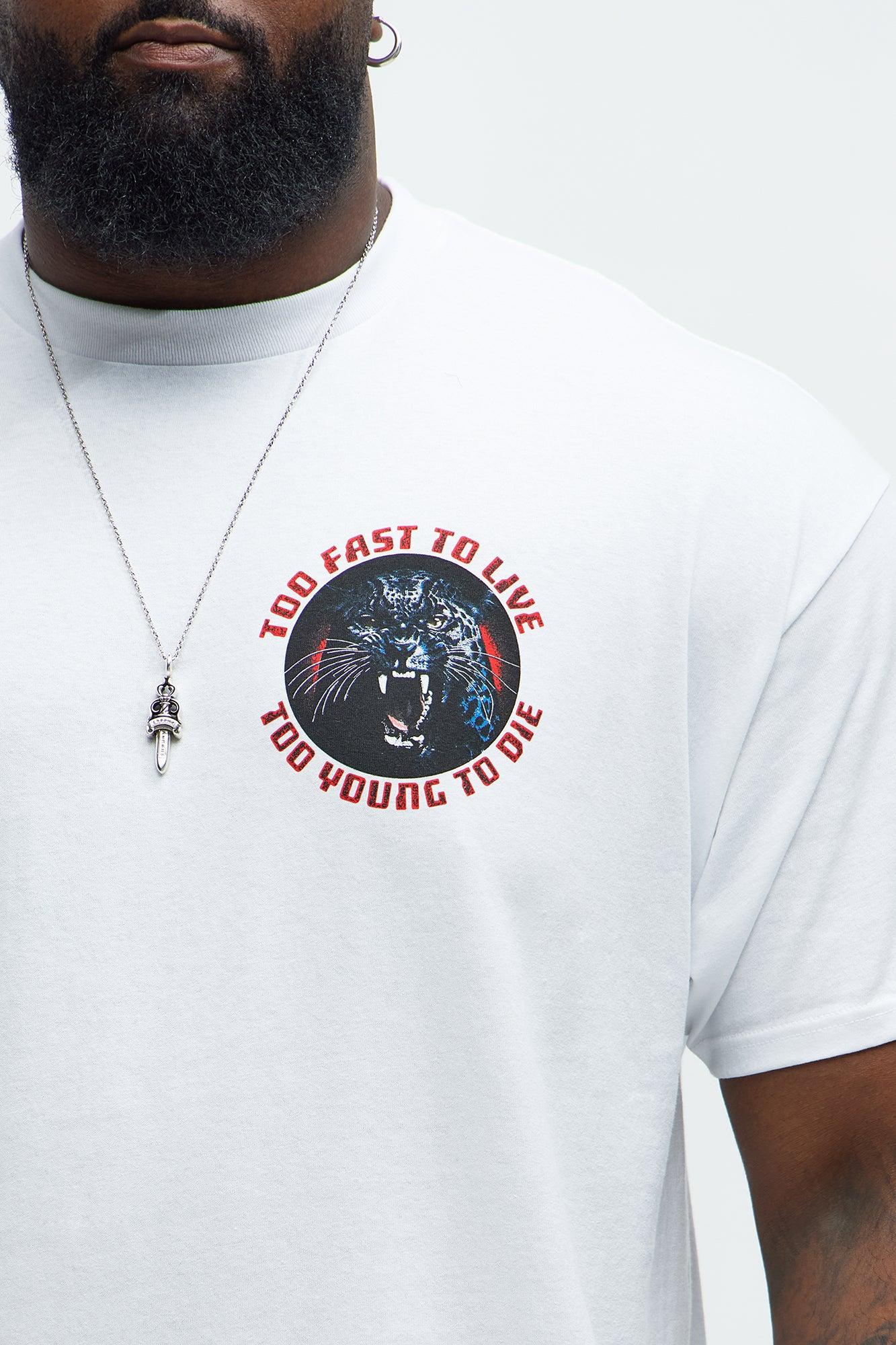 Too Fast To Live Short Sleeve Tee - White Product Image