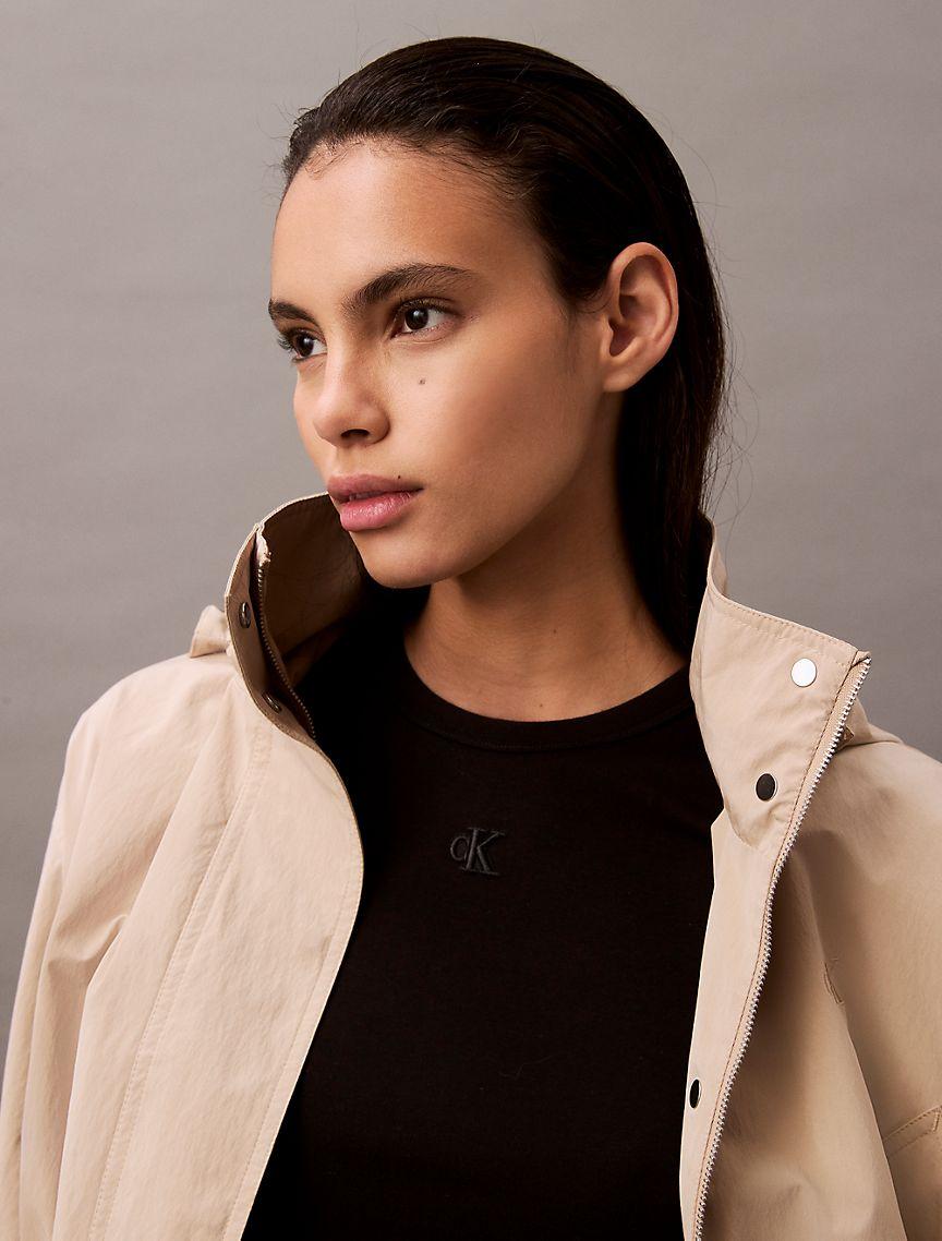 Cotton Contour Rib Monogram Logo Mini Dress Product Image