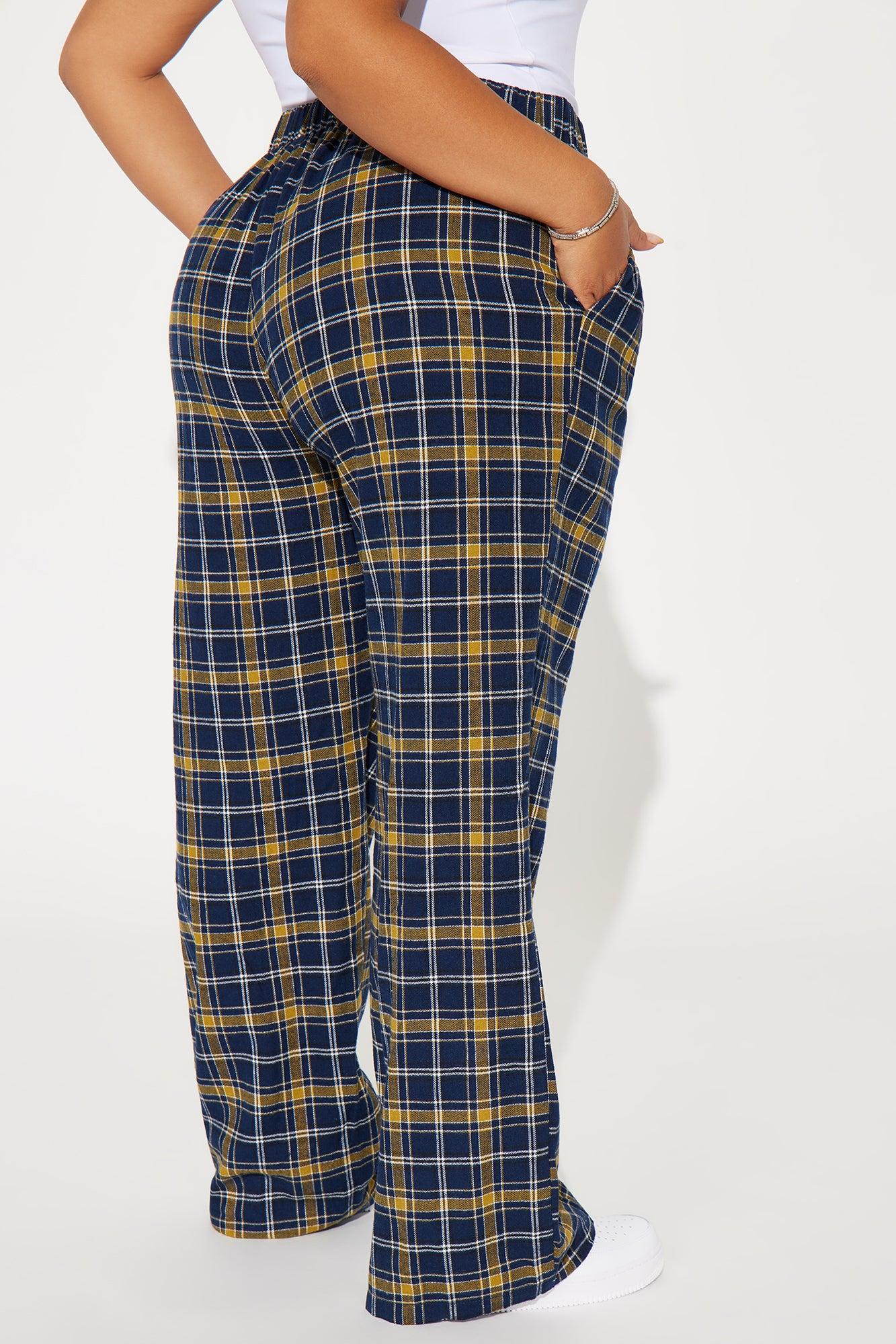Feeling Casual Plaid Boxer Pant - Navy/combo Product Image