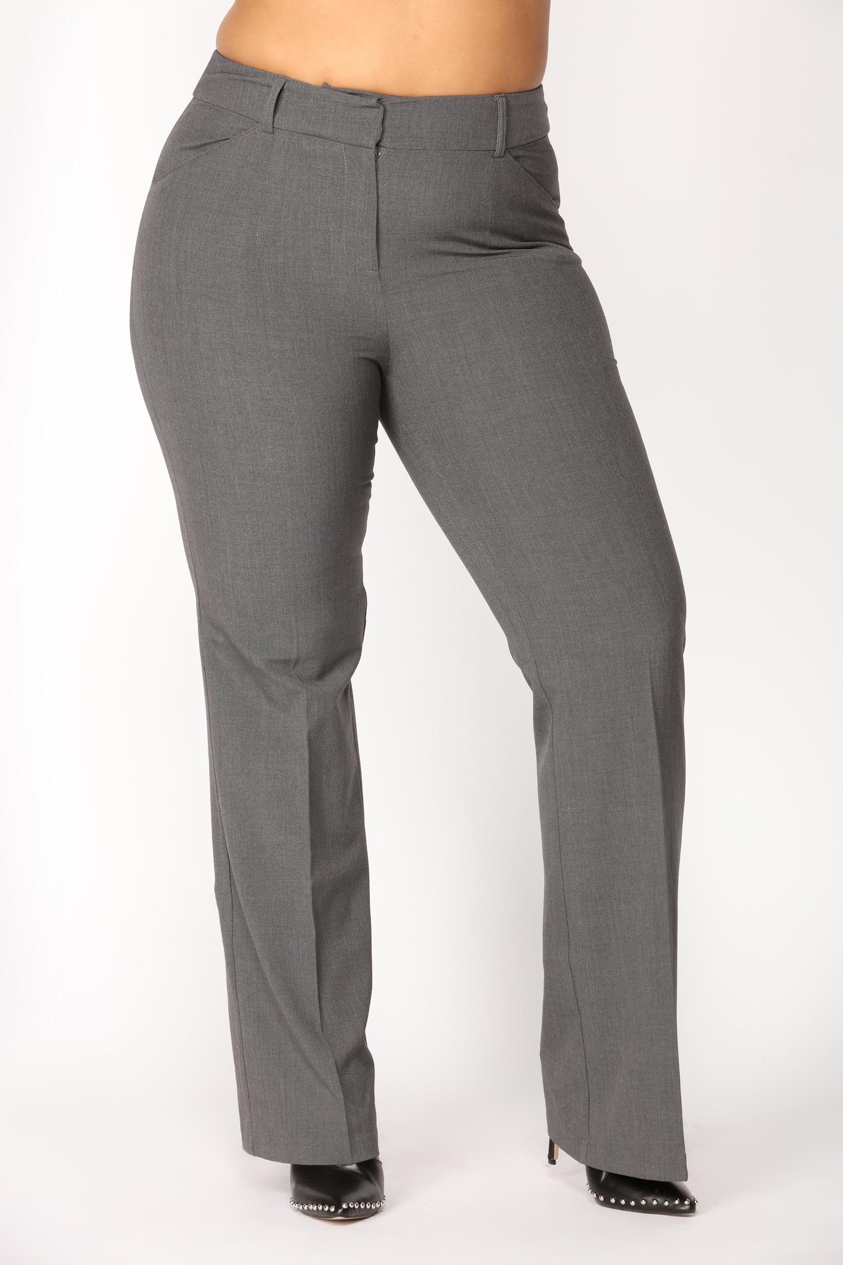 Tasha Dressy High Rise Pants - Charcoal Product Image