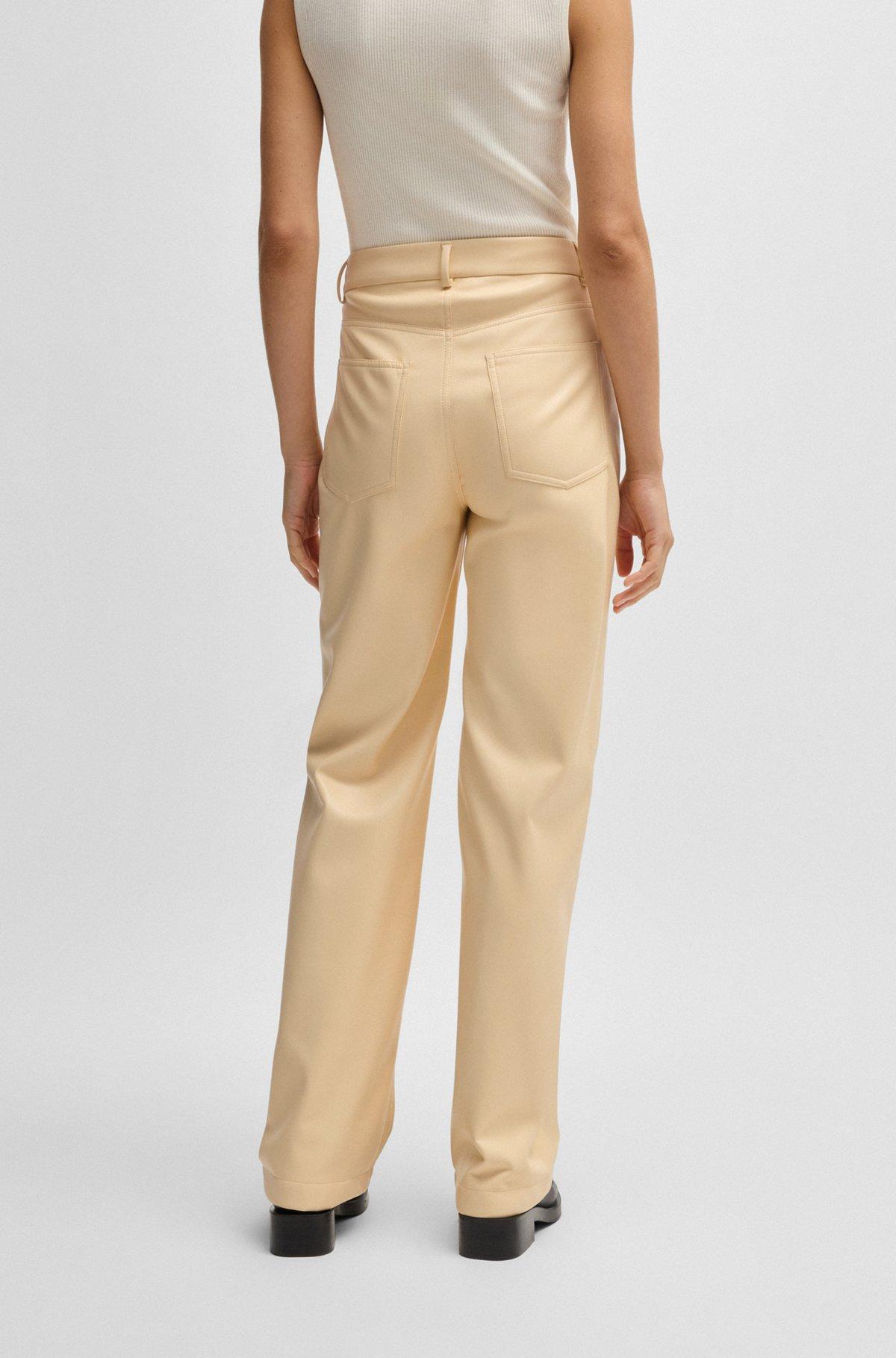 Five-pocket trousers in faux leather Product Image