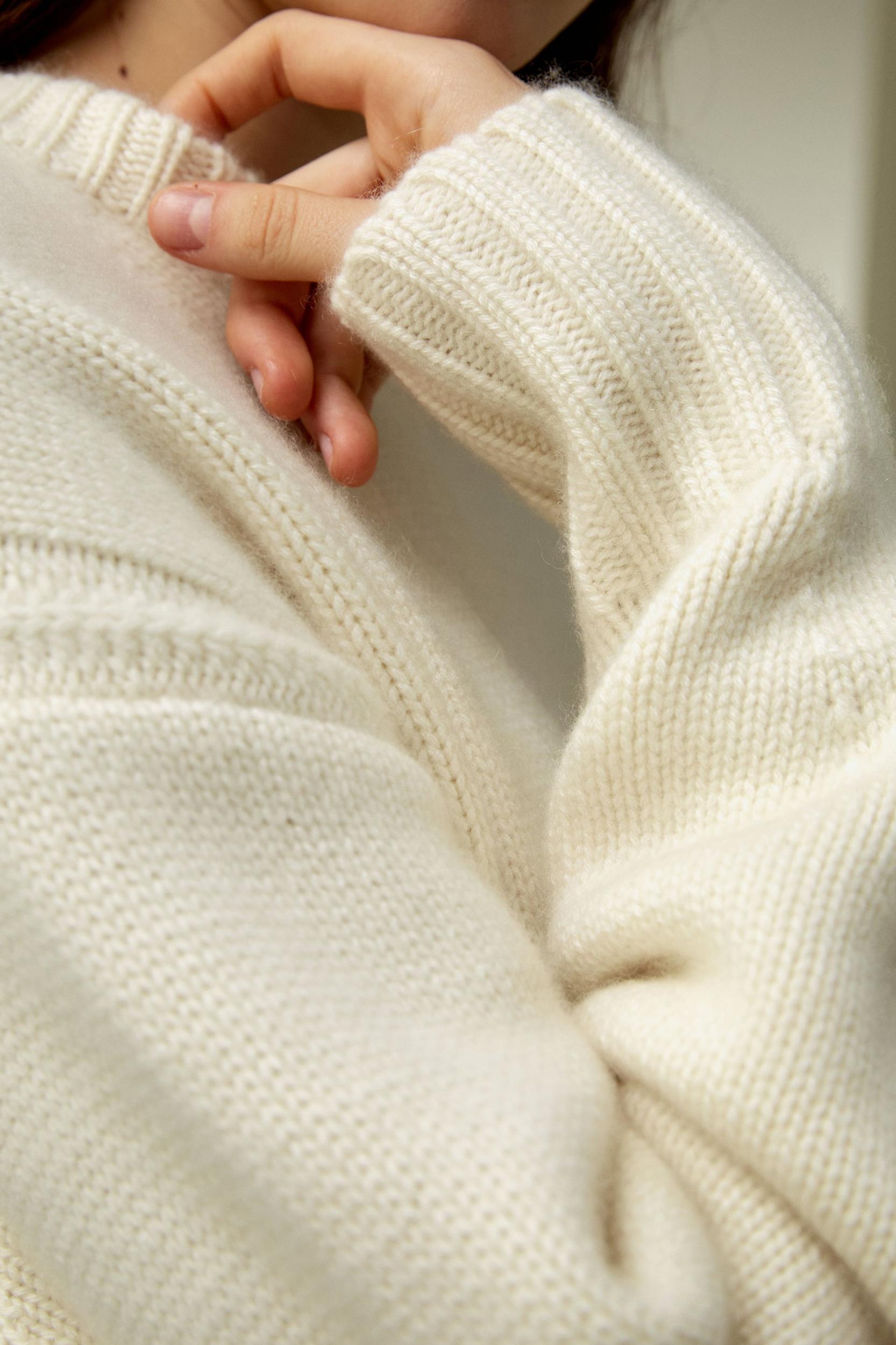 Boxy Crewneck Cashmere Sweater Product Image