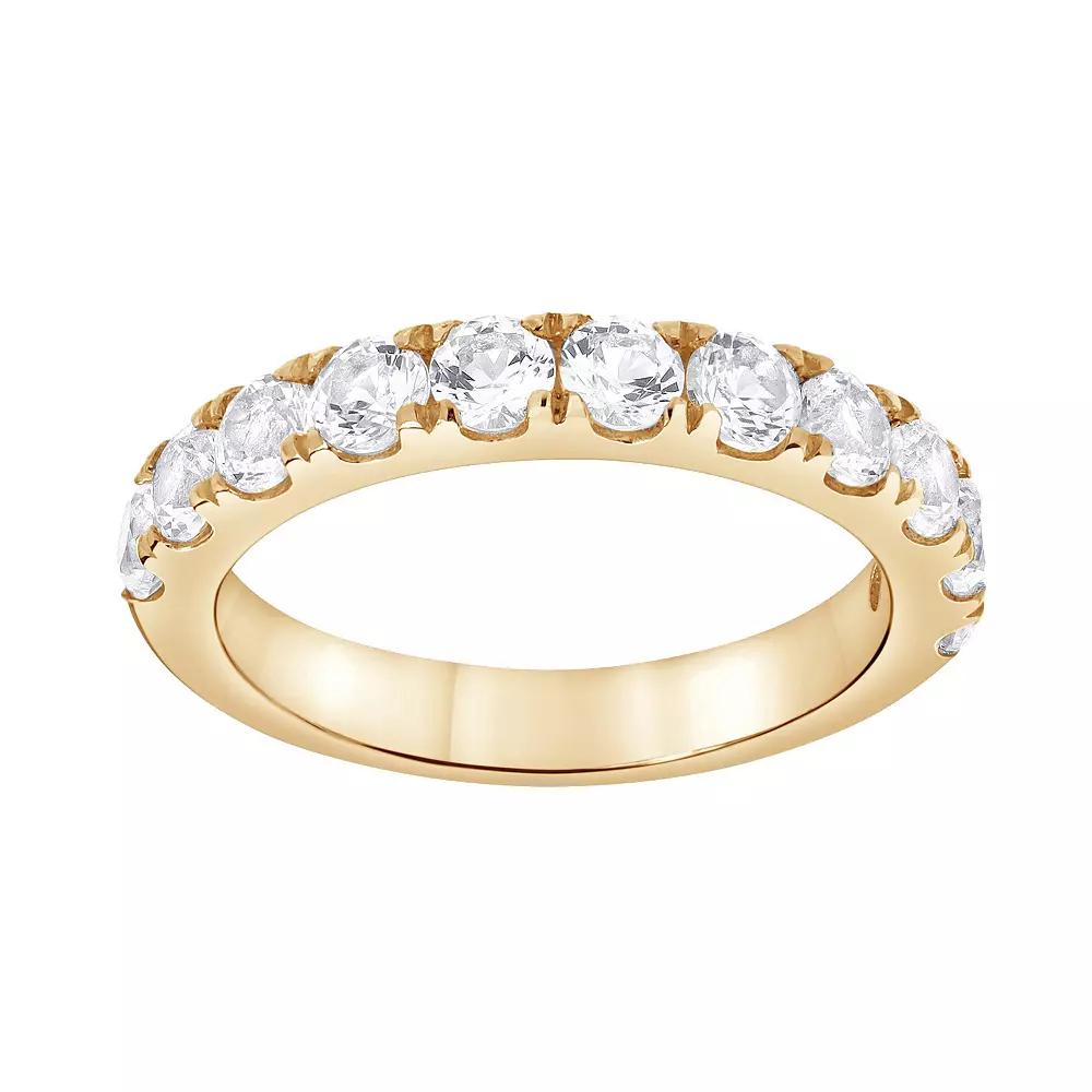 Gemstone Brilliance Lab-Created White Sapphire Ring, Women's, Size: 8, Gold Tone Product Image