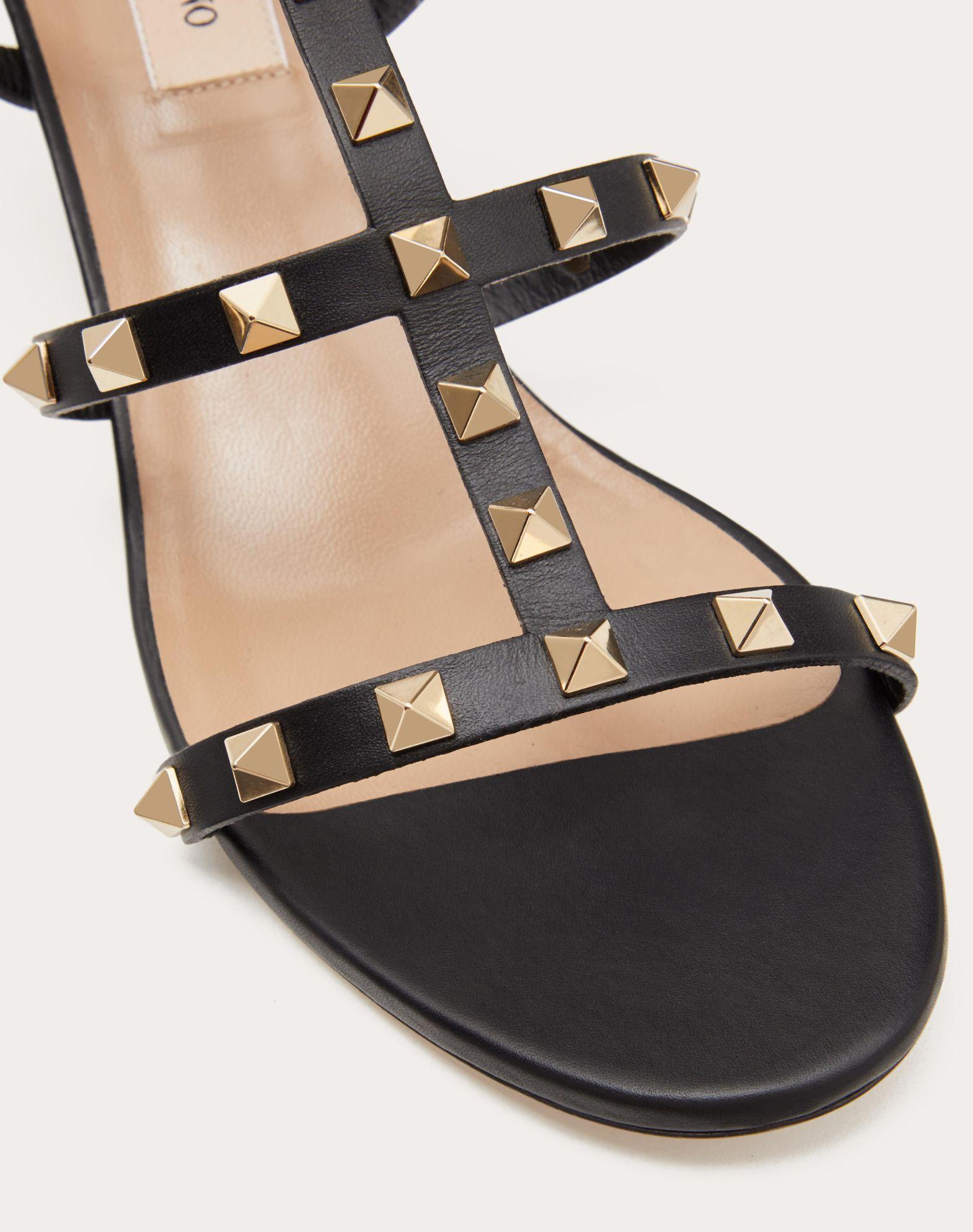 Rockstud Calfskin Ankle Strap Sandal 60 Mm Product Image