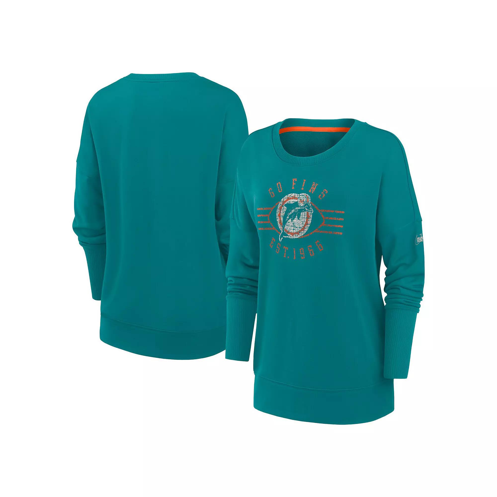 Women's Nike Black New Orleans Saints Rewind Playback Icon Performance Pullover Sweatshirt,  Product Image