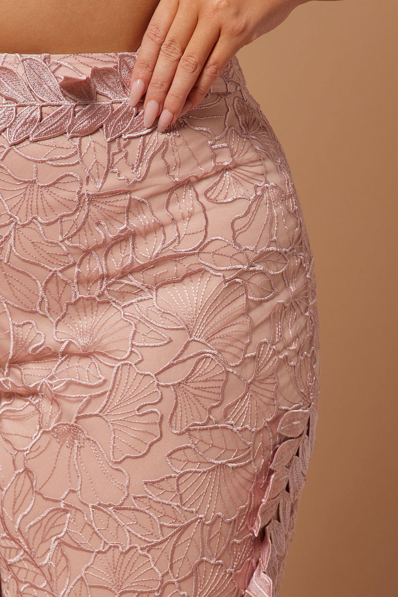 Clarissa Embroidered Pant - Rose Product Image