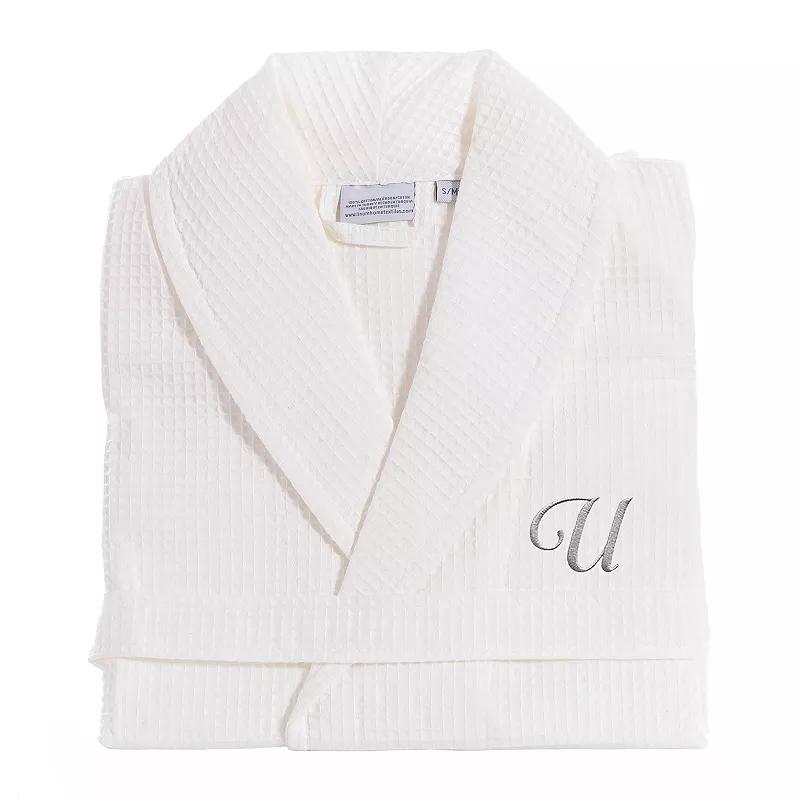 Linum Home Textiles Turkish Cotton Personalized Waffle Weave Bathrobe, Adult Unisex,  Product Image