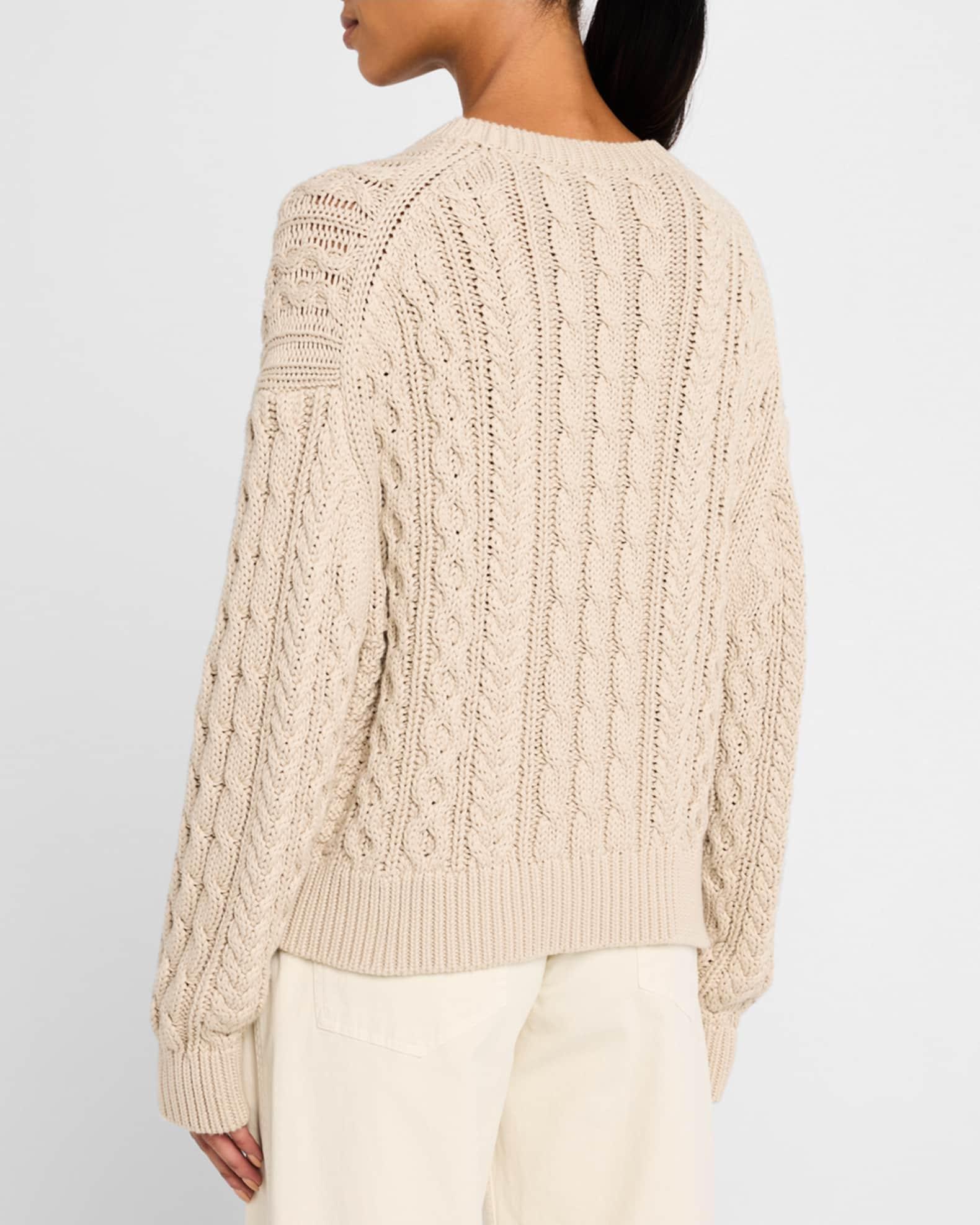Rory Cable Open-Weave Cotton Sweater Product Image
