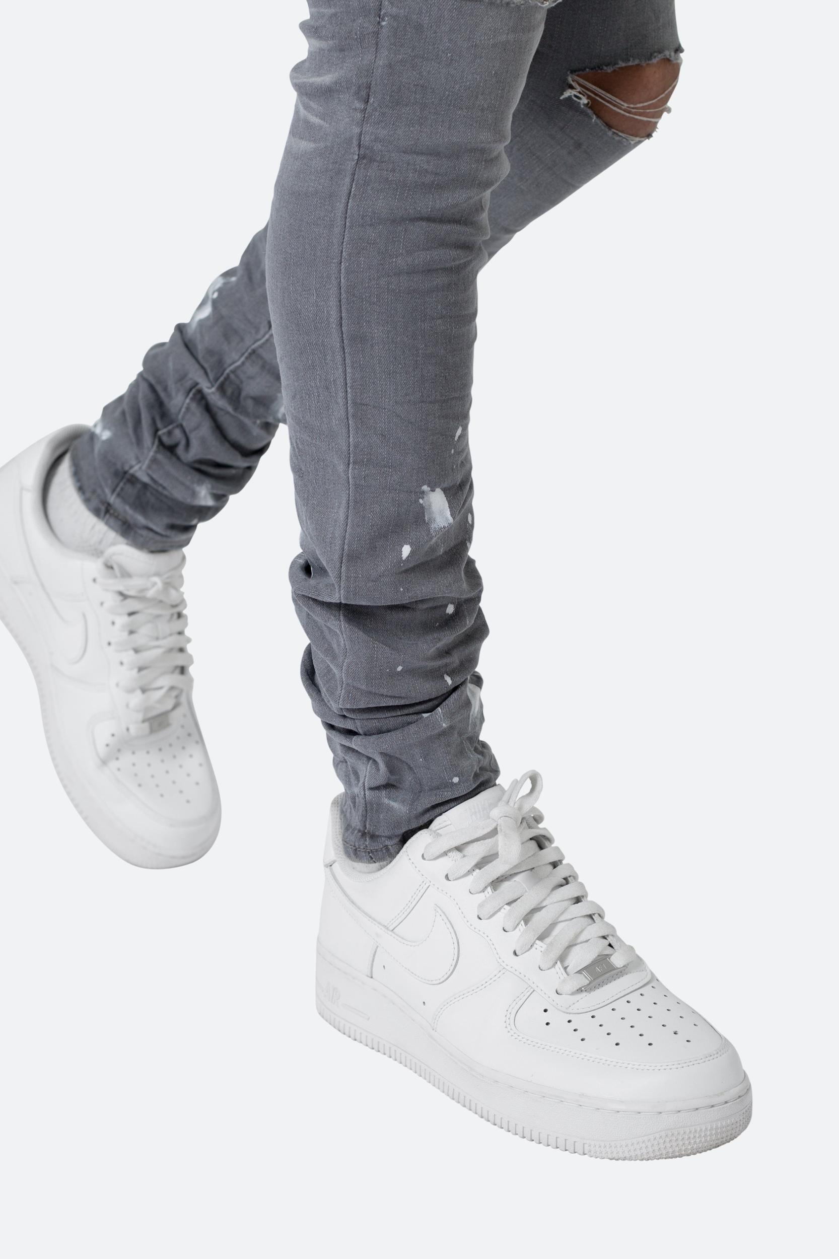 X504 Stretch Skinny Denim - Grey Product Image