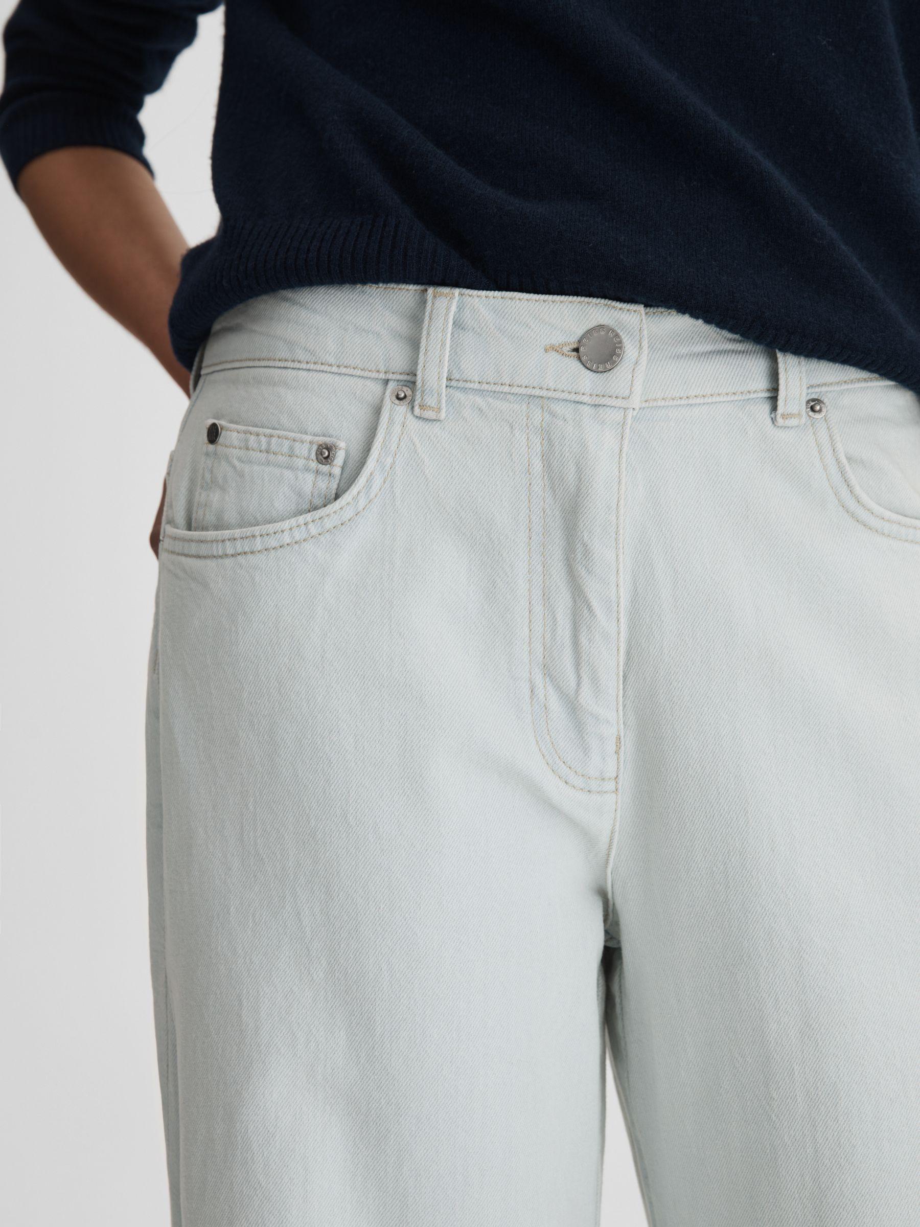 Flared Side Seam Jeans in Light Blue Product Image