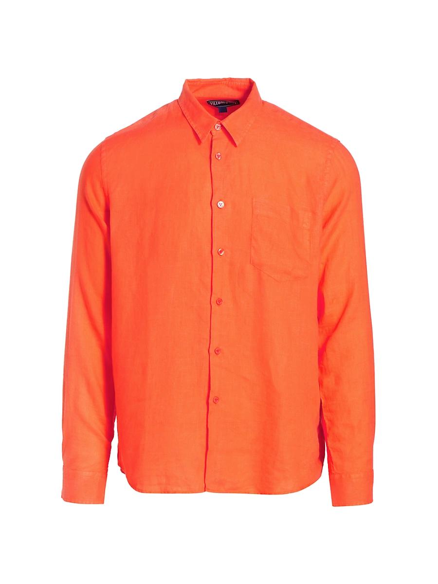 Vilebrequin Men's Solid Linen Shirt Product Image