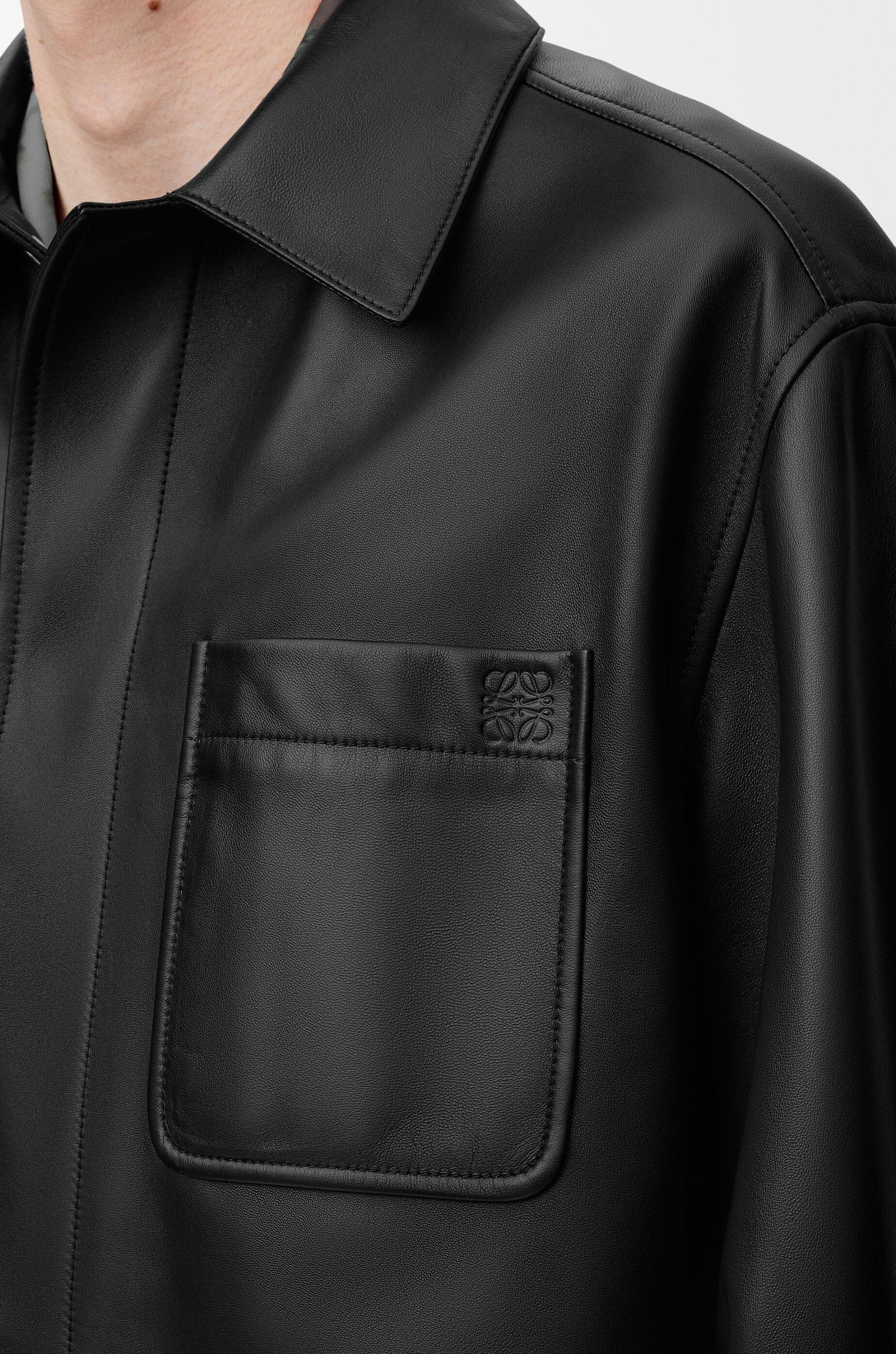 Overshirt in nappa lambskin Product Image