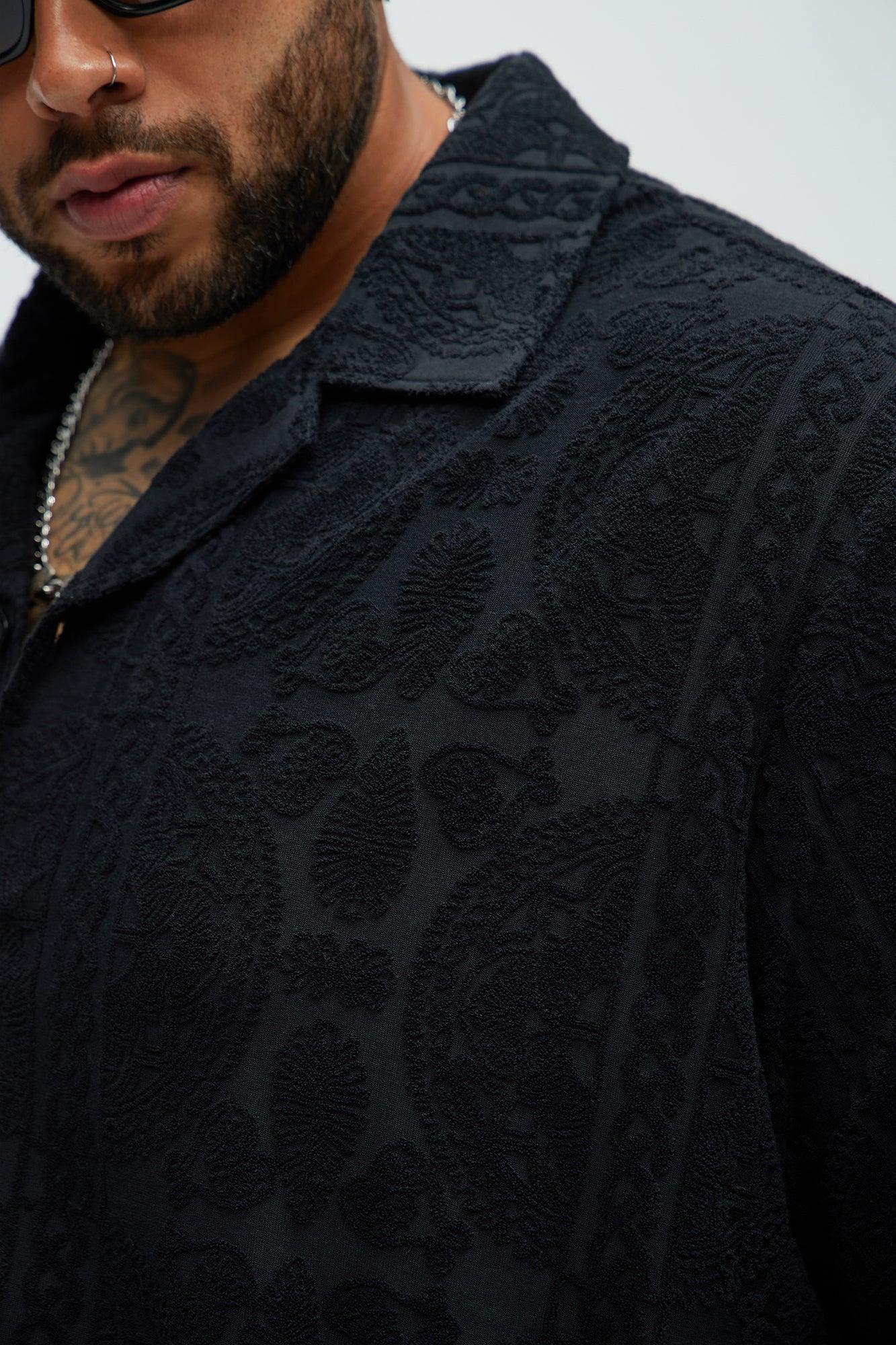 Link Textured Shirt - Black Product Image