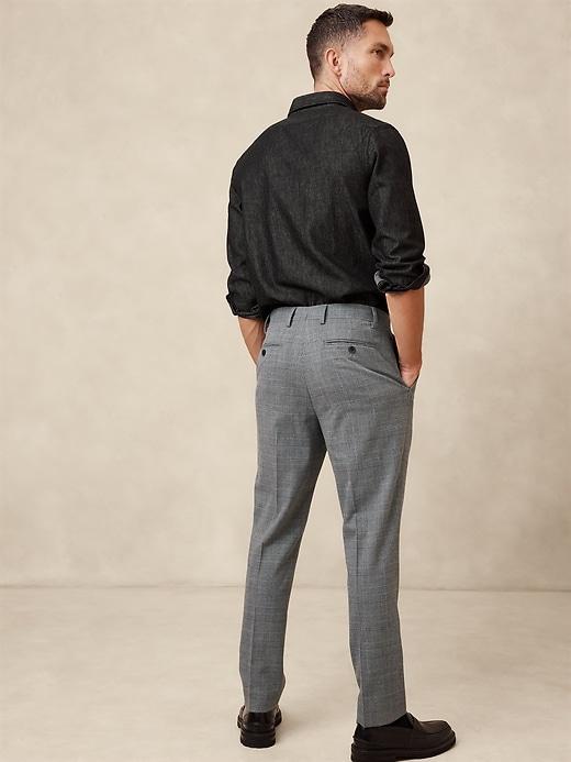 Tailored-Fit Gray Prince of Wales Suit Trouser Product Image