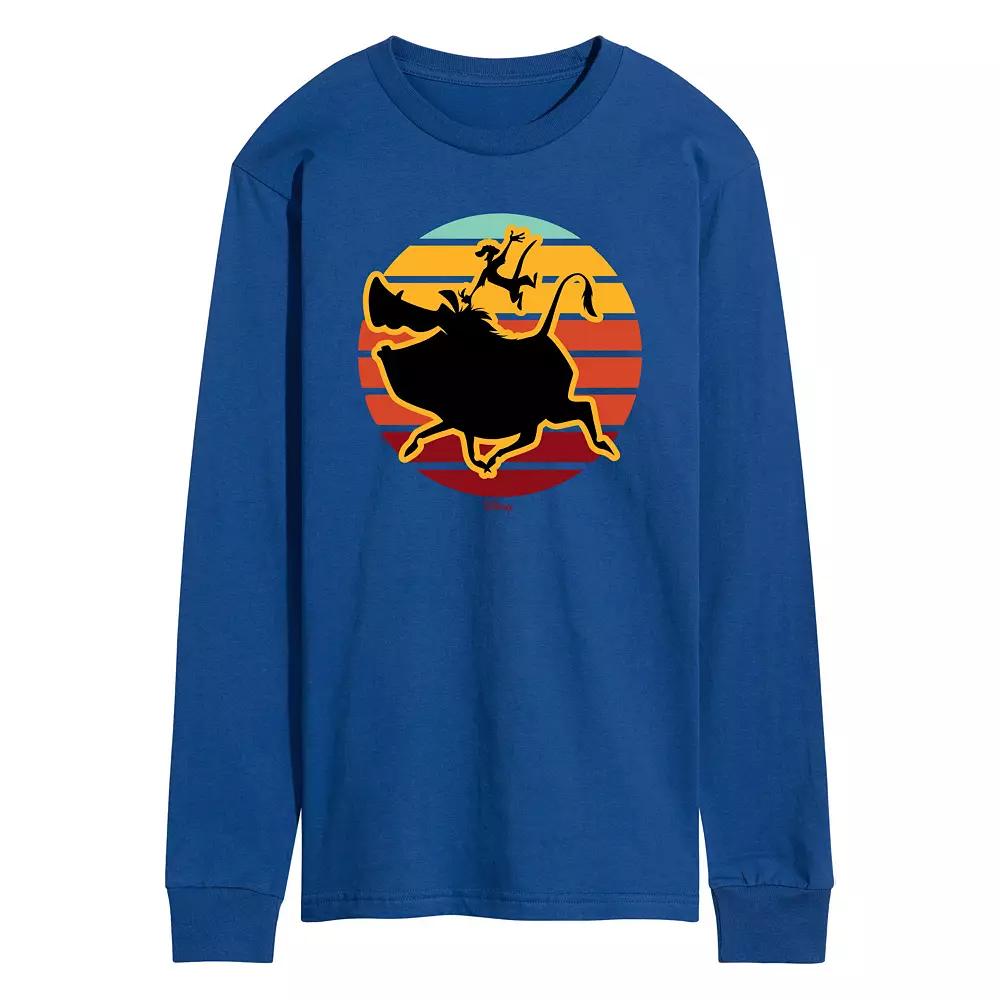 Disney's Lion King Timon & Pumba Men's Long Sleeve Graphic Tee,  Product Image