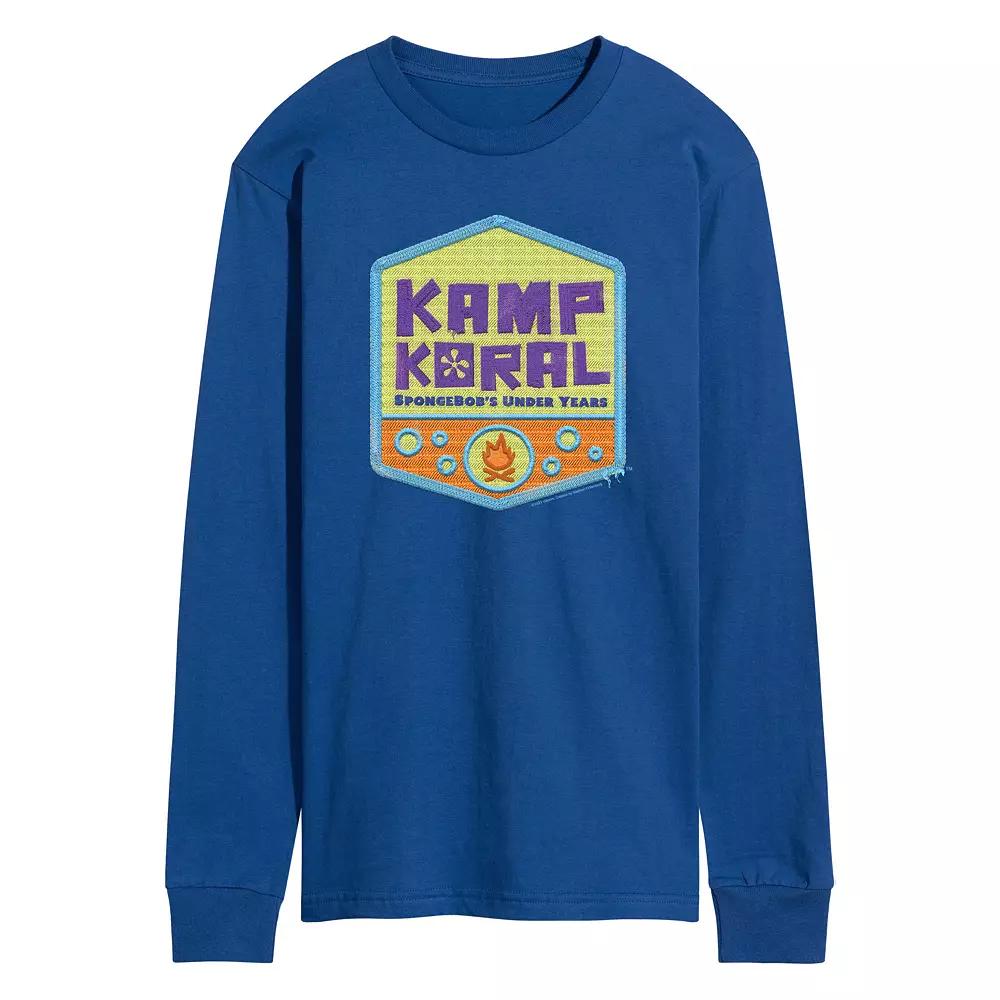 Men's SpongeBob SquarePants Kamp Koral Long Sleeve Graphic Tee,  Product Image