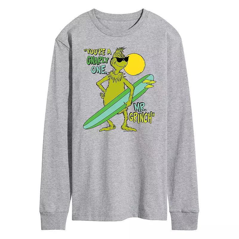 Men's Dr. Seuss The Grinch You're A Gnarly One Long Sleeve Graphic Tee,  Product Image