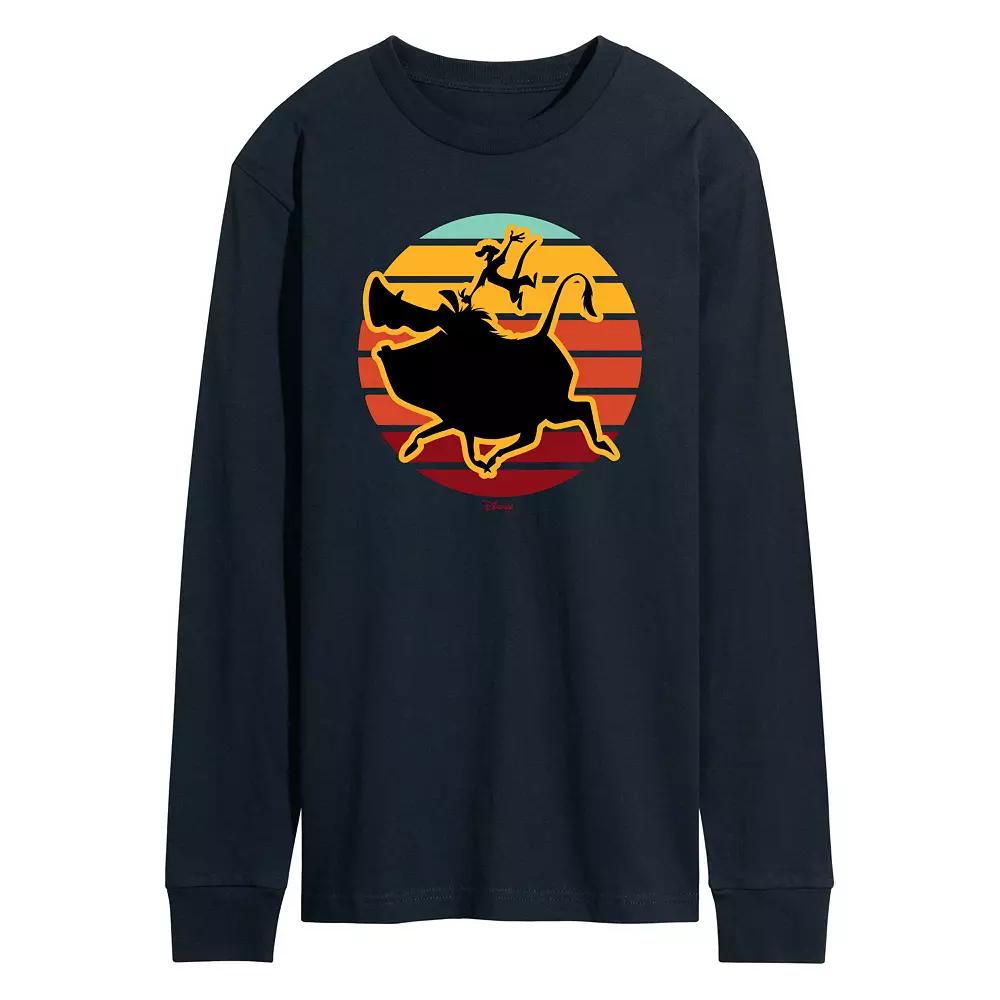 Disney's Lion King Timon & Pumba Men's Long Sleeve Graphic Tee,  Product Image