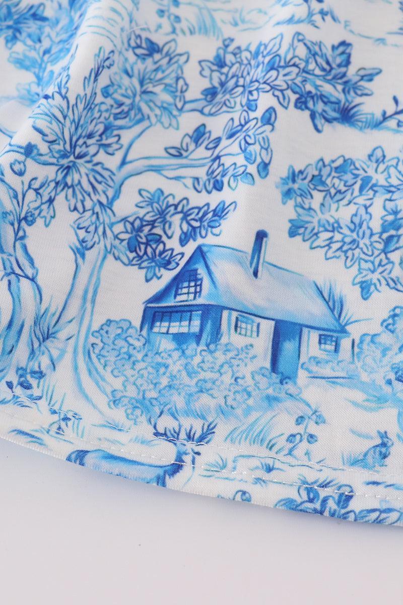 Bow applique print mom&me dress Product Image