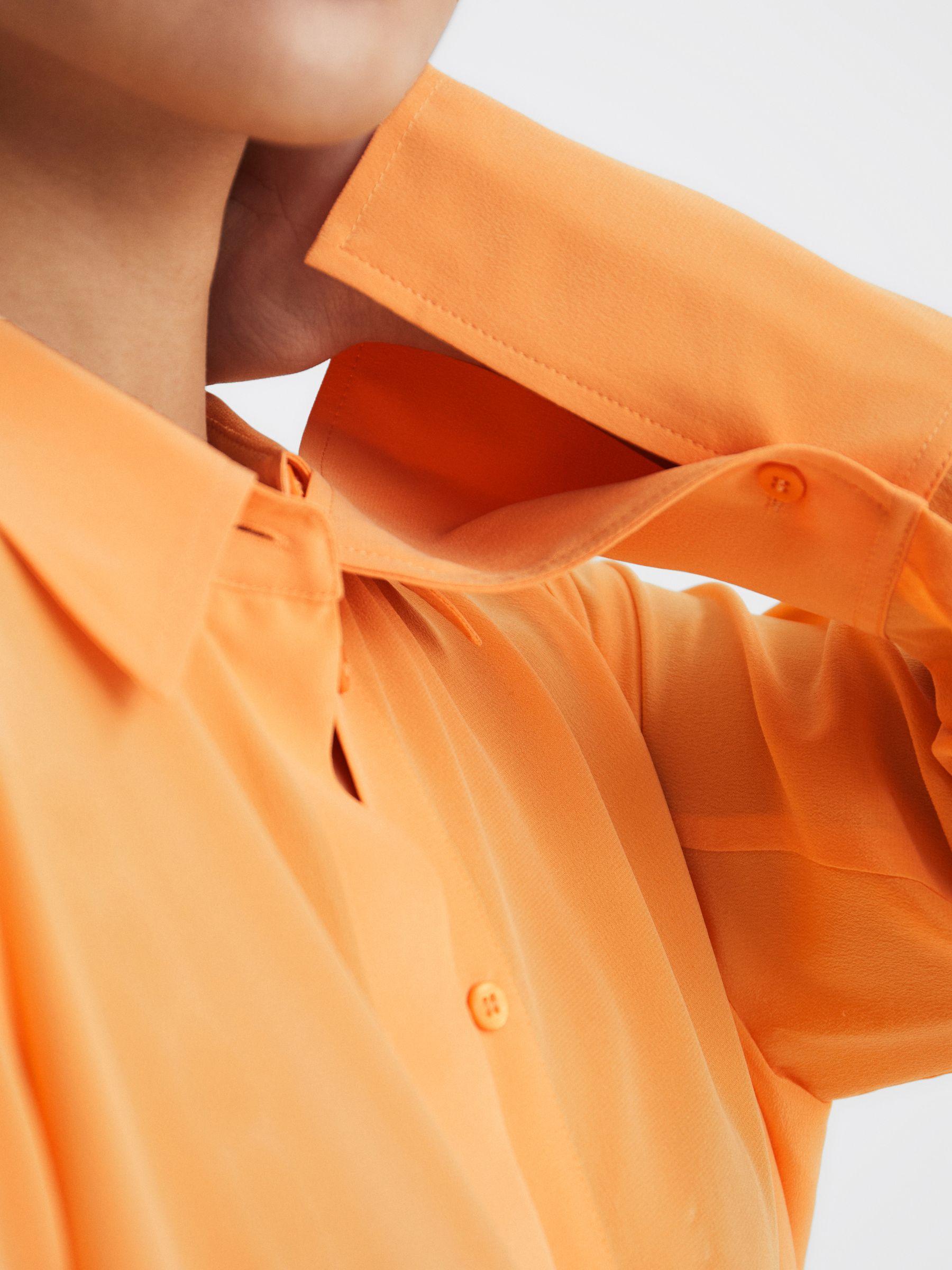 Silk Shirt in Orange Product Image