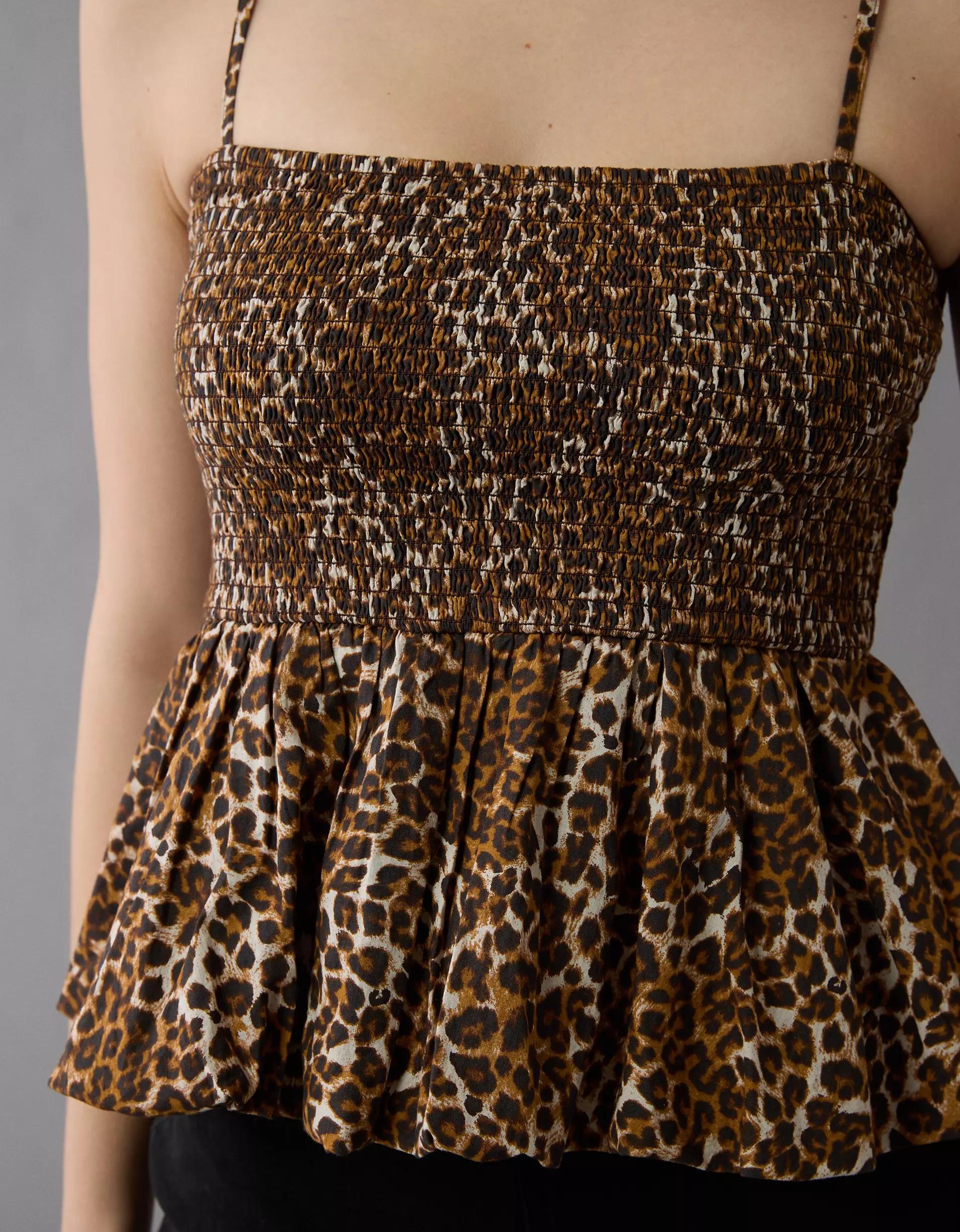 AE Smocked Bubble Tank Top Product Image