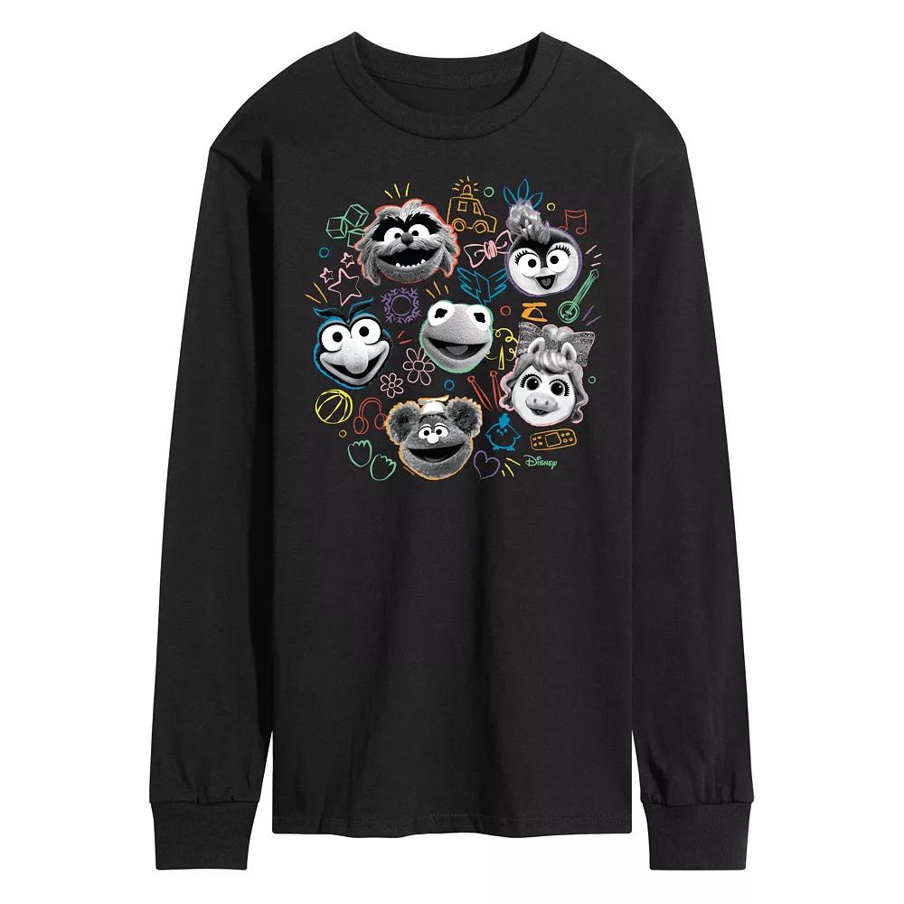 Disney's Muppets Babies Men's Faces Long Sleeve Graphic Tee,  Product Image
