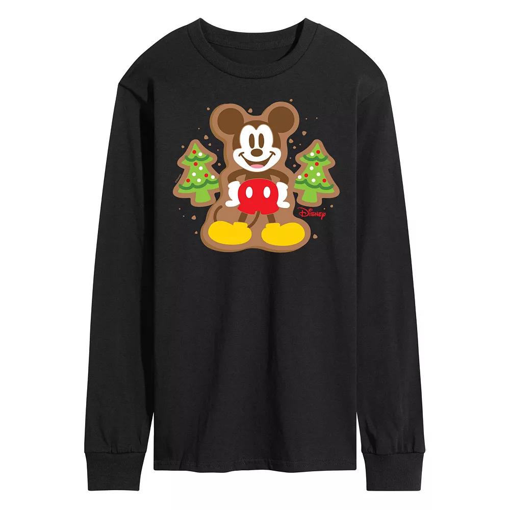 Disney's Mickey Mouse Men's Cookie Long Sleeve Graphic Tee,  Product Image