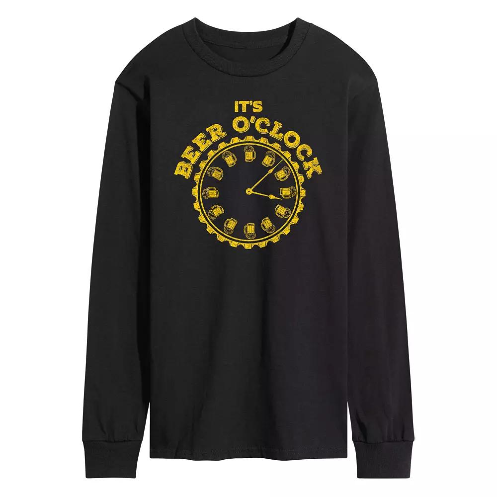 Men's It's Beer O'Clock Long Sleeve Graphic Tee,  Product Image