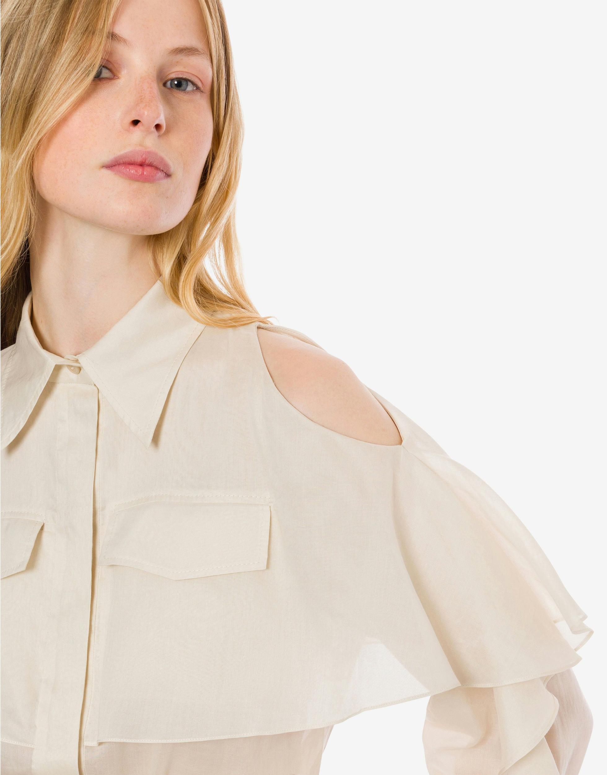 Organised muslin shirt with ruffles Product Image