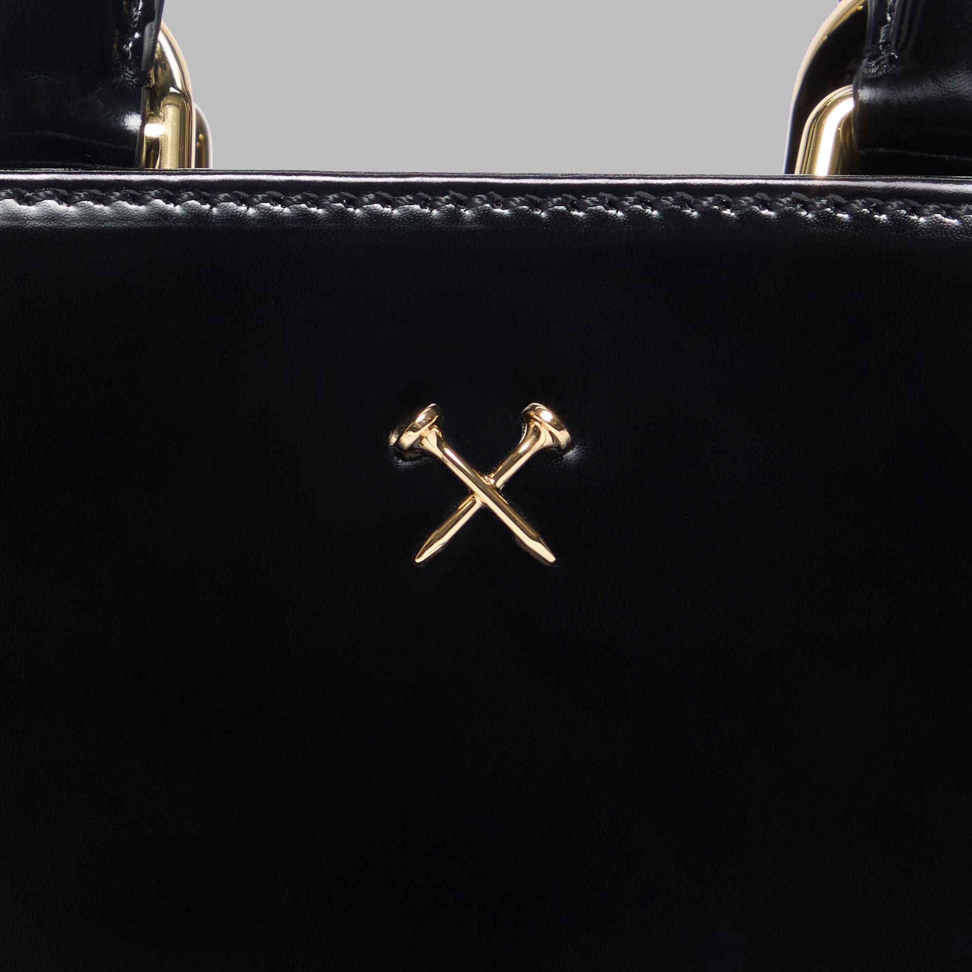 Metal Tees Box Calf Leather Mini Tote Product Image