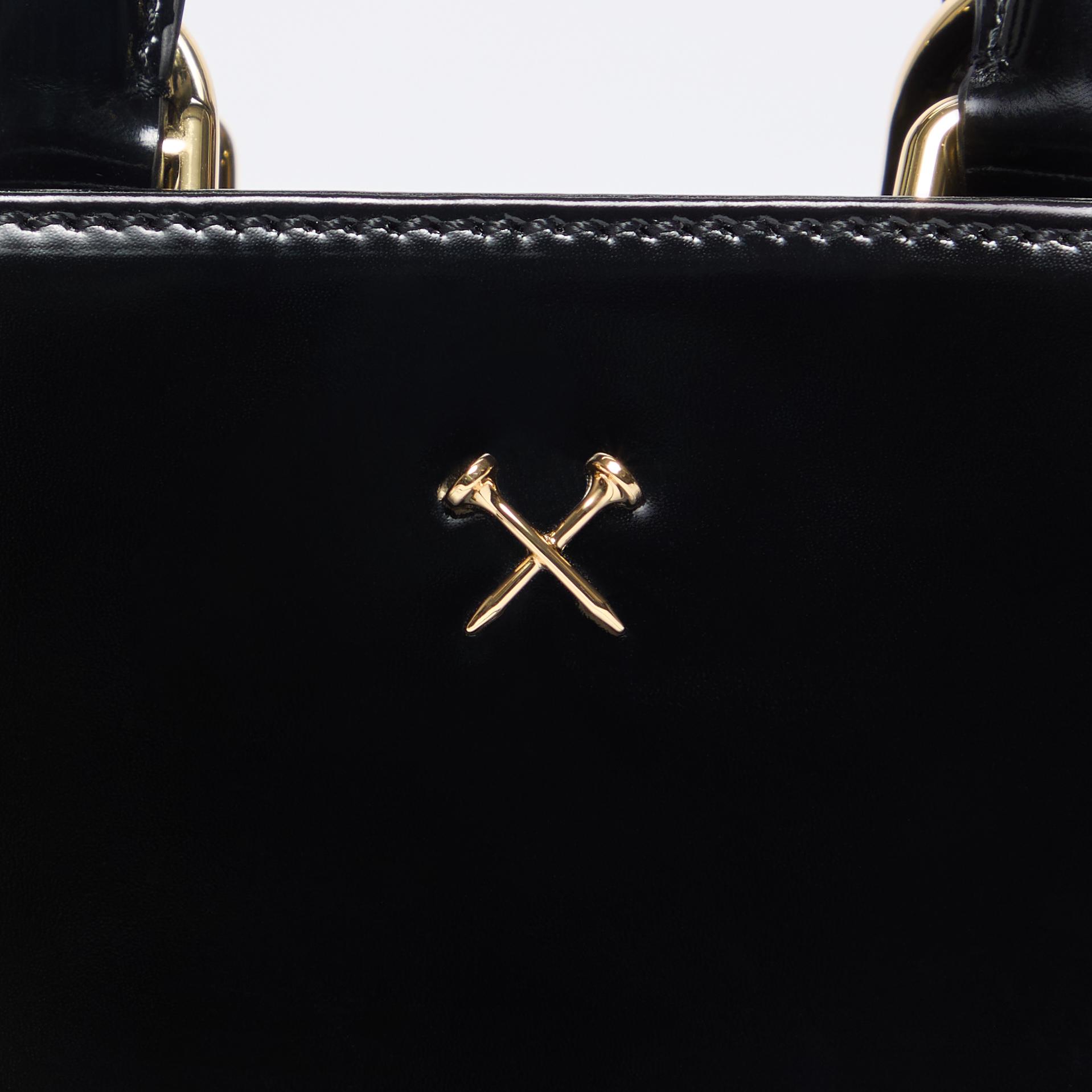 Metal Tees Box Calf Leather Mini Tote Product Image