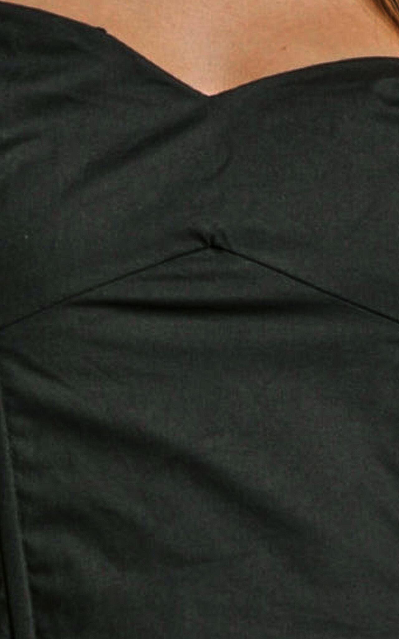 Shona Top - Off Shoulder Sweetheart Neck Puff Sleeve in Black Product Image