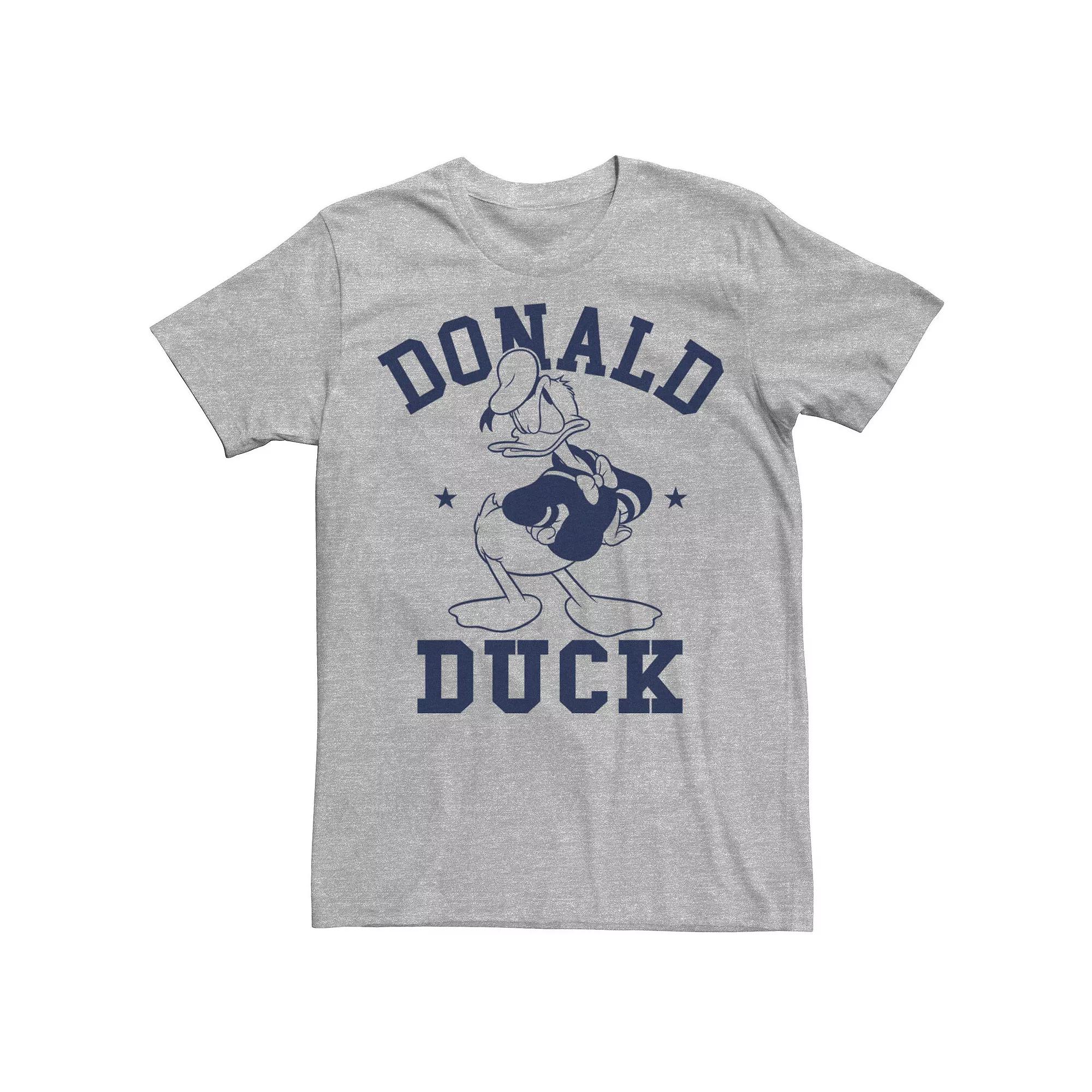 Disney's Donald Duck Blue & White Angry Pose Portrait Men's Tee, Size: XXL, Athletic Grey Product Image